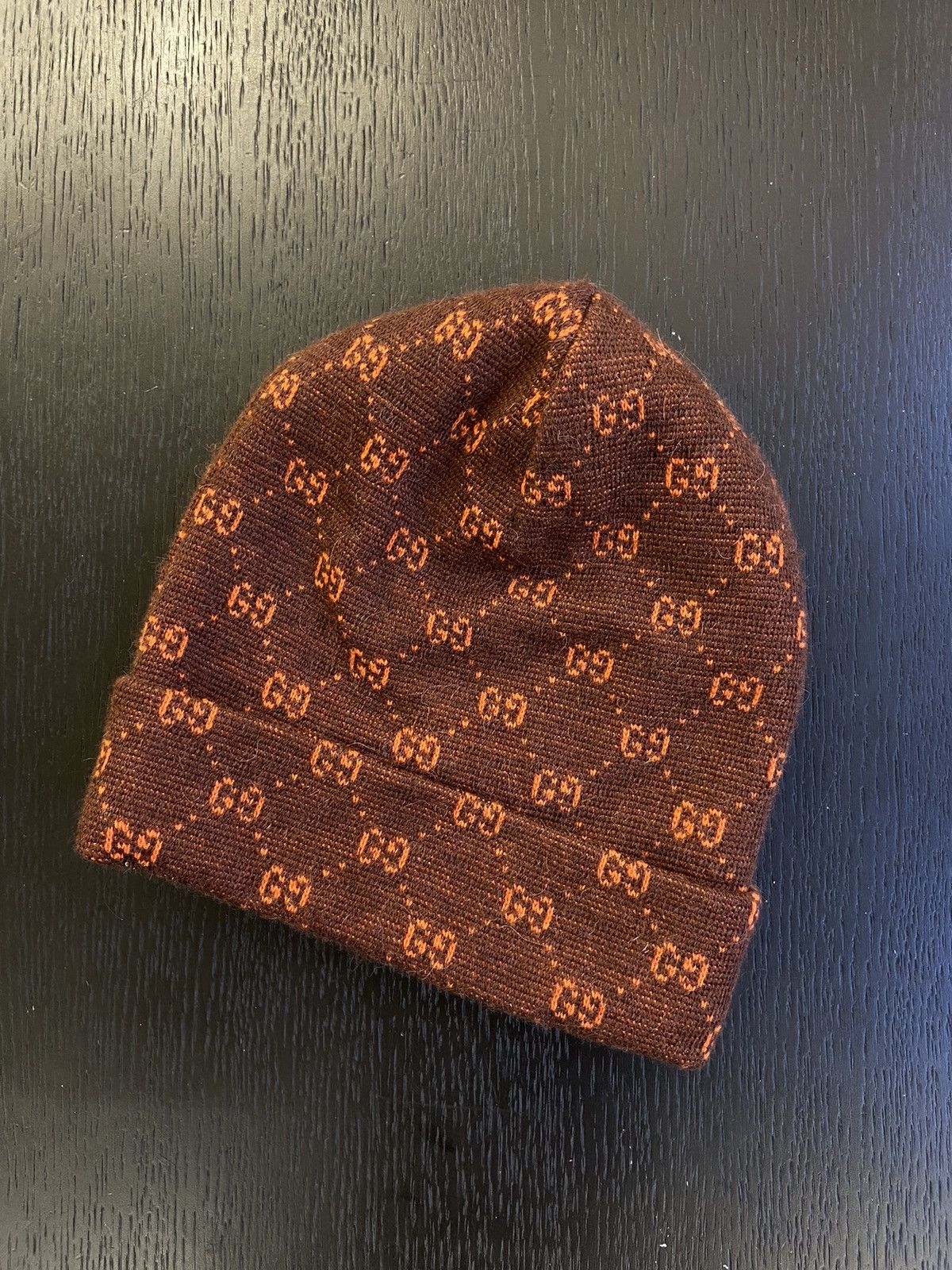Gucci Gucci Wool Monogram Beanie Size ONE SIZE - 2 Thumbnail