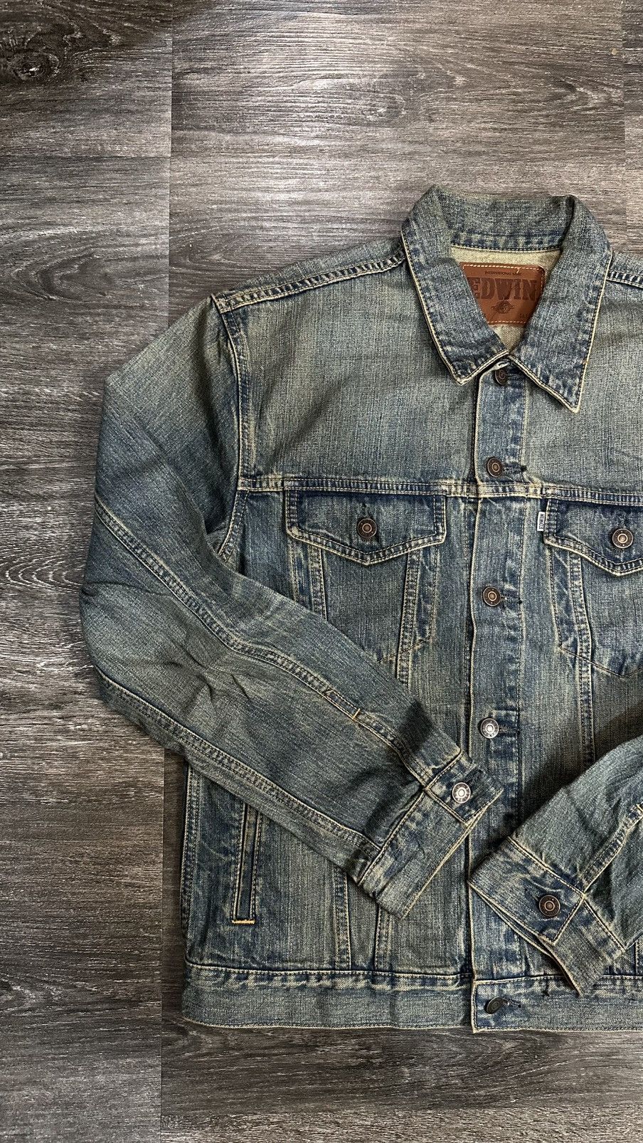 Edwin 90s Edwin Denim Trucker Jacket Size US L / EU 52-54 / 3 - 3 Thumbnail