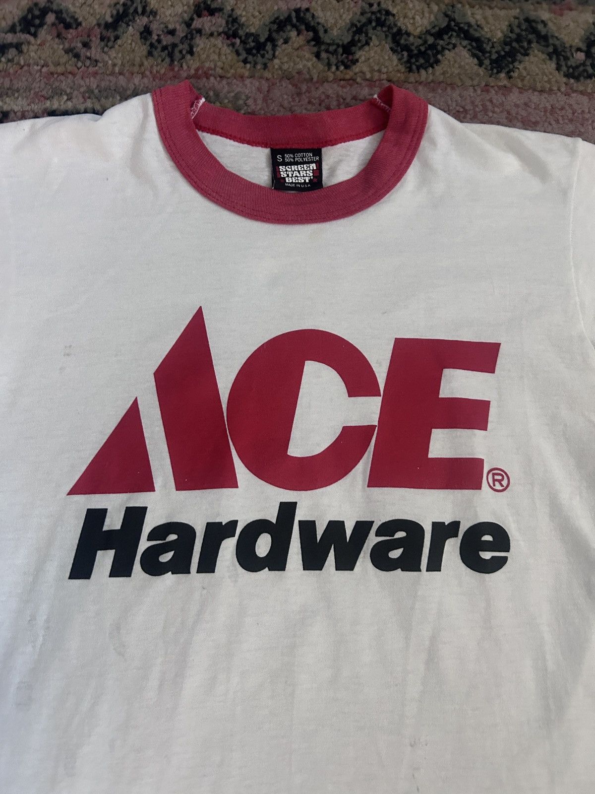 Vintage Vintage 80s Ace Hardware Ringer T Shirt Size Small Size US L / EU 52-54 / 3 - 2 Thumbnail