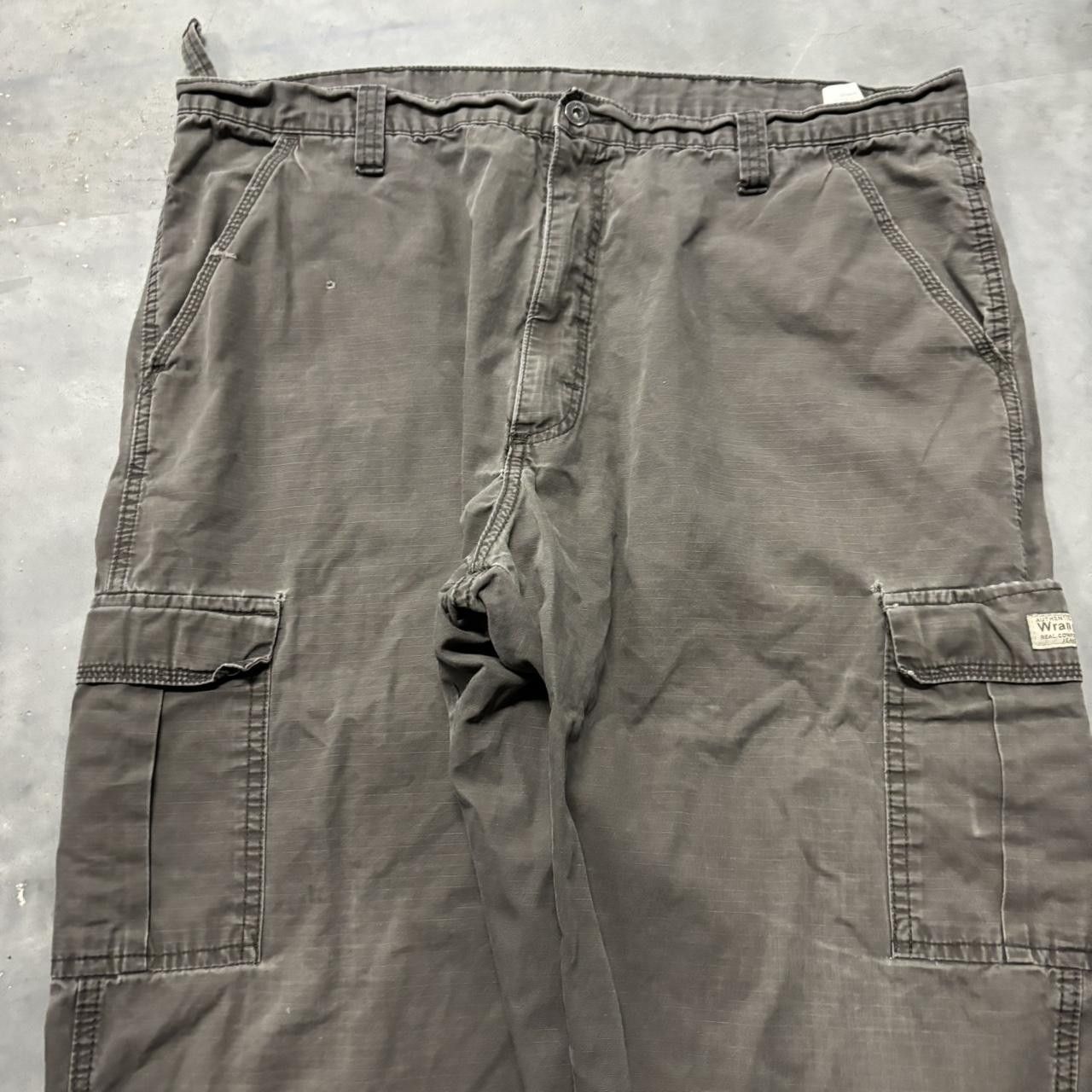 Japanese Brand × Vintage Crazy Vintage Y2K/2000s Baggy Faded Khaki Brown Streetwear Skater Style Cargo Pants! Size US 40 / EU 56 - 5 Thumbnail