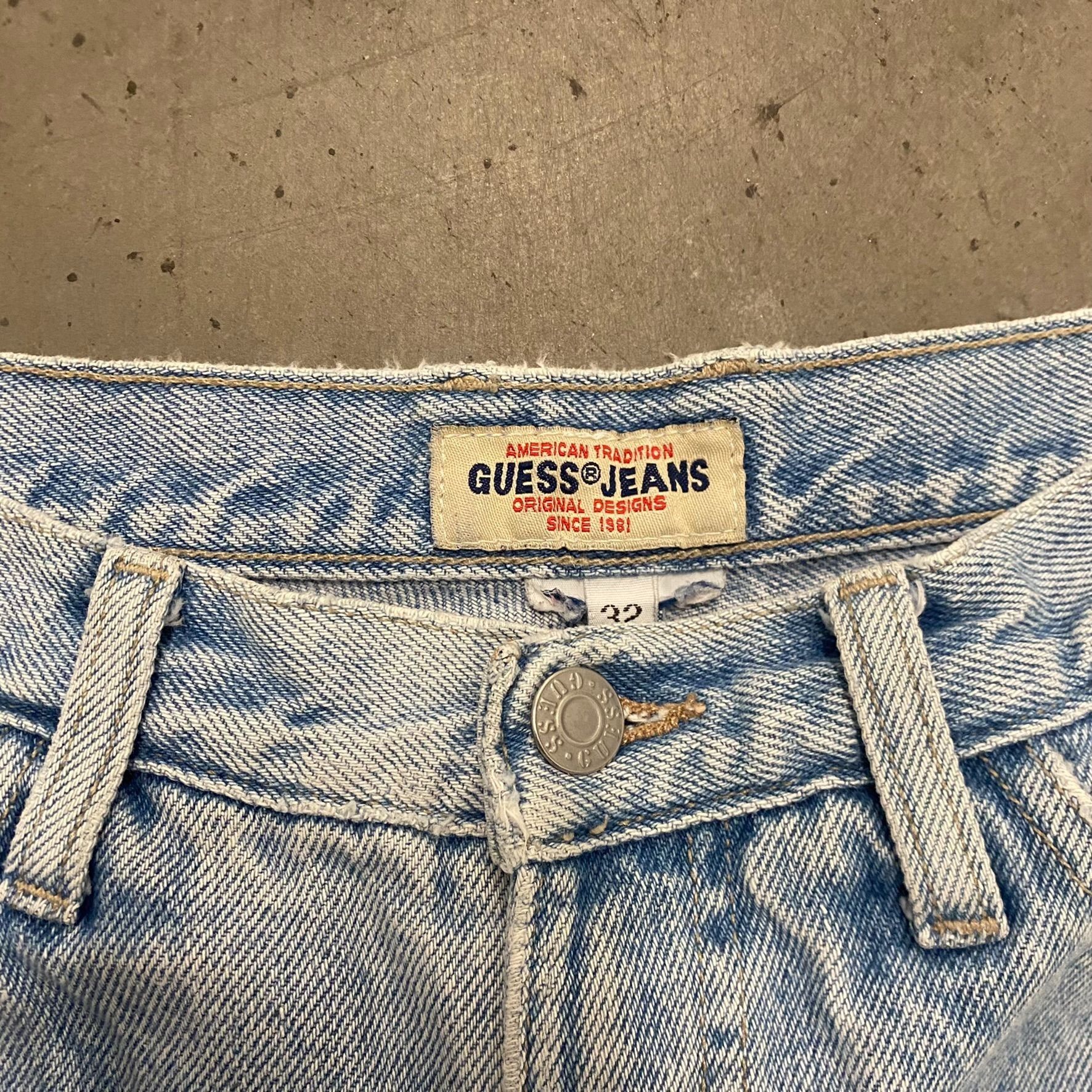 Guess Vintage 90s Guess Stonewashed Faded Denim Baggy Jeans Size US 32 / EU 48 - 4 Thumbnail