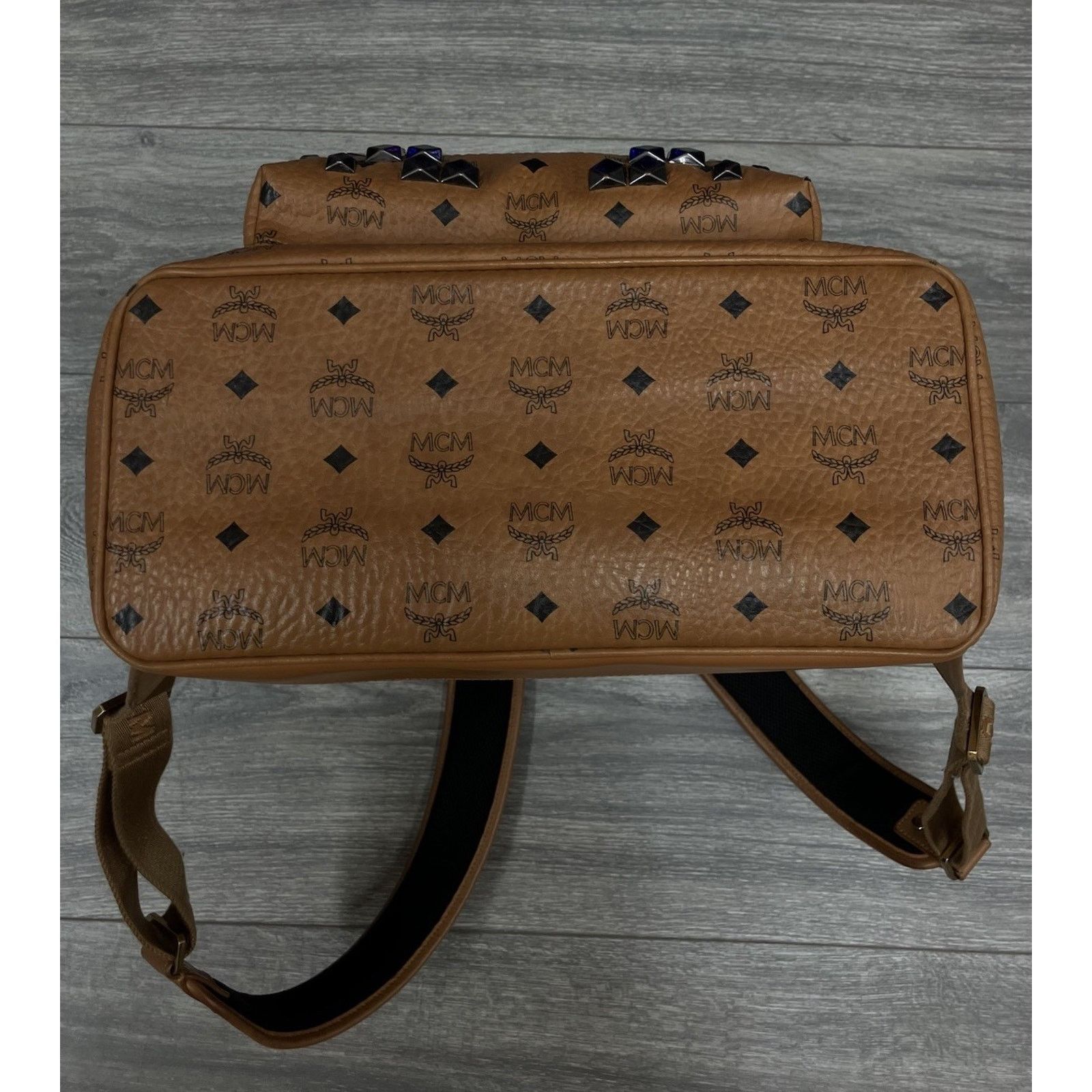 MCM MCM Cognac Stark " M " Studded Backpack | GREAT CONDITION! Size ONE SIZE - 8 Thumbnail