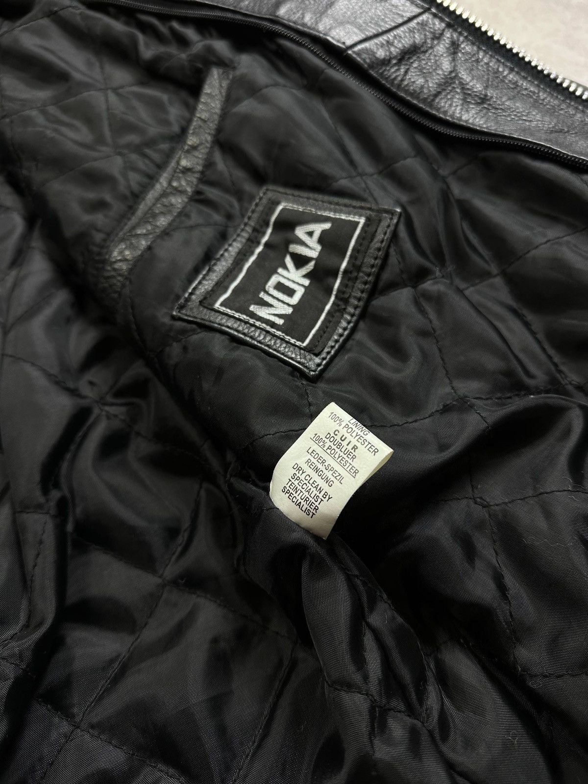 Genuine Leather Vintage 90s Nokia Racing Genuine Leather Y2K Jacket M Size US M / EU 48-50 / 2 - 18 Thumbnail