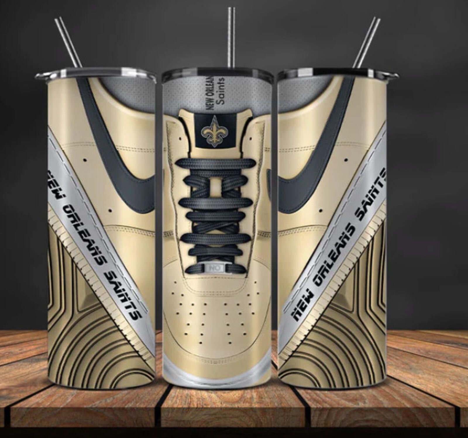 The Unbranded Brand 20 oz New Orleans Saints Stainless Steel Tumbler Sneakers 2 Size ONE SIZE - 1 Thumbnail