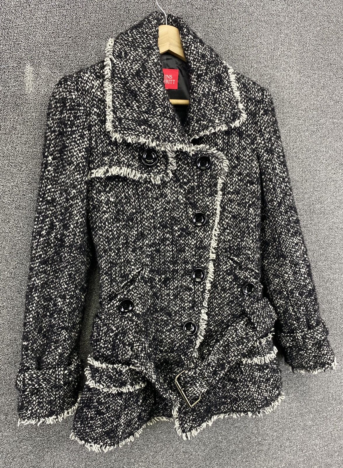 Japanese Brand Vintage 1EINS SCHRITT Punk Style Wool Jacket Size S / US 4 / IT 40 - 2 Thumbnail