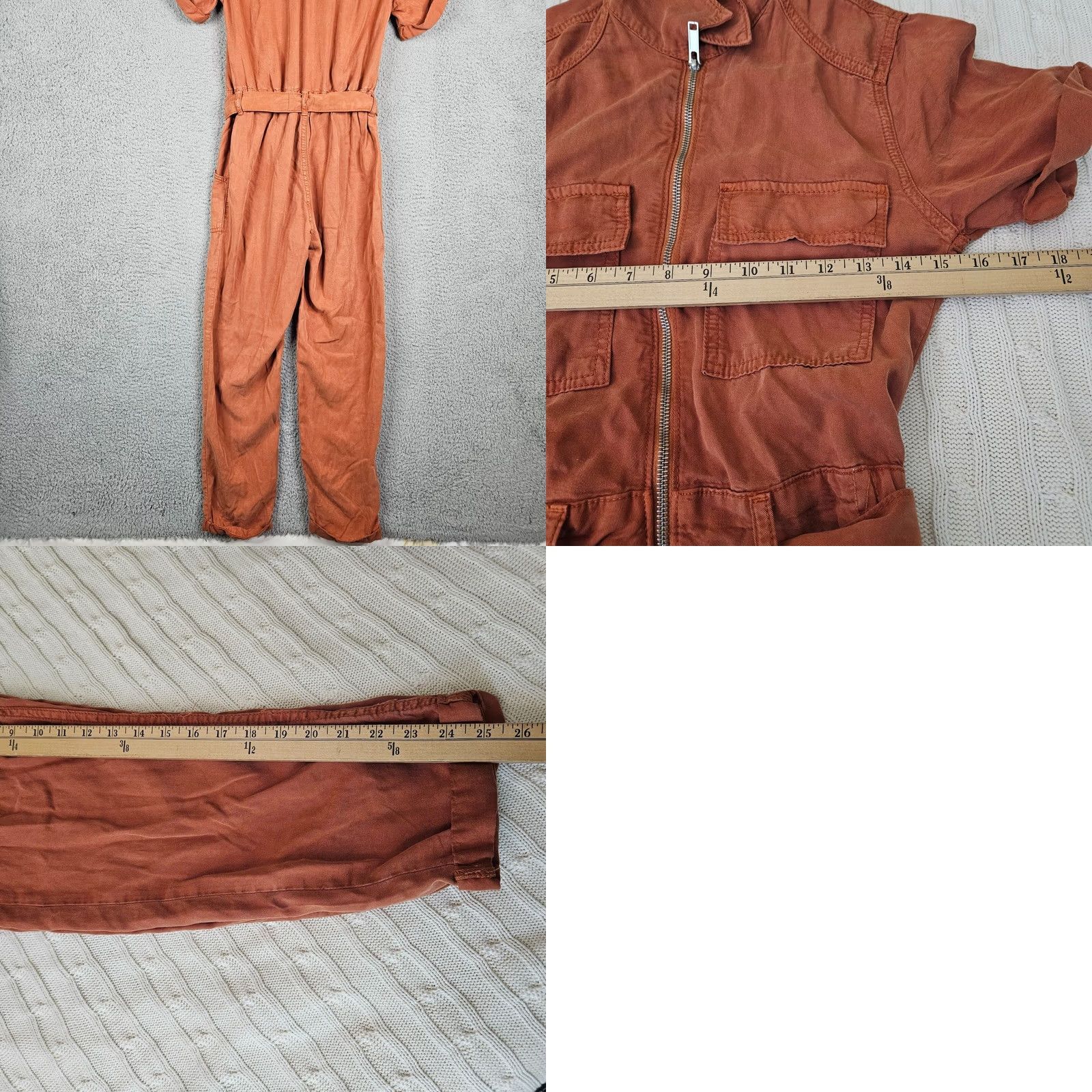 Urban Outfitters BDG Urban Outfitters Women's Zipper Front Coverall Jumper One-Piece XS New Multicolor Short Sleeve 100% Cotton Regular Fit Size 26" / US 2 / IT 38 - 8 Thumbnail