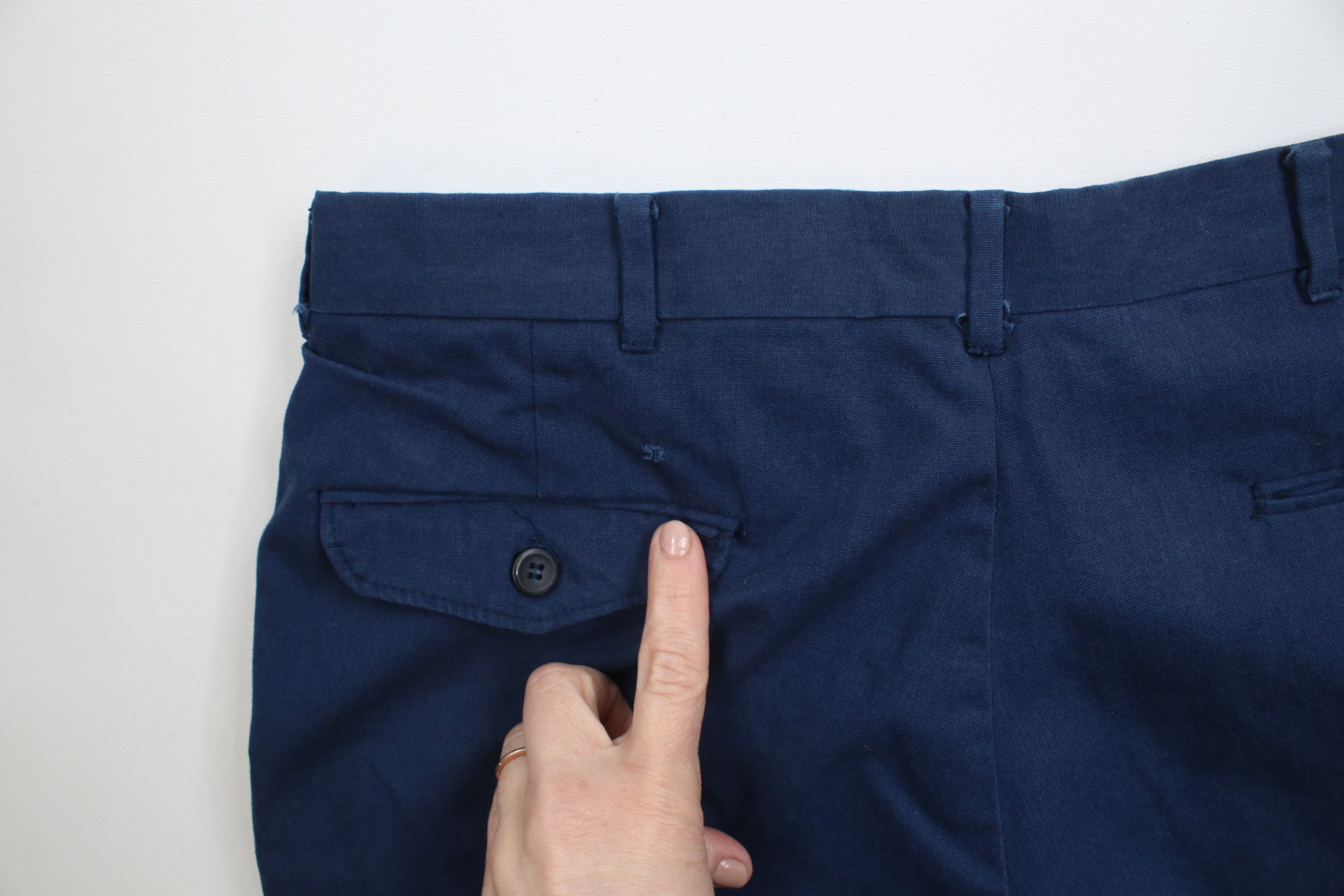 Vintage Vintage 70s Streetwear Flared Wide Leg Chino Pants Blue USA Size US 32 / EU 48 - 13 Thumbnail