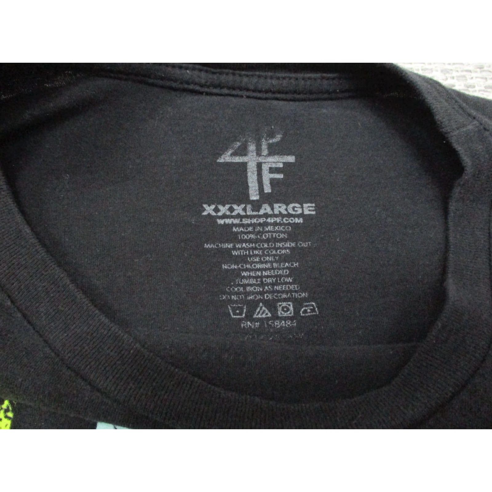 Logo 7 VINTAGE not applicable; 4PF Shirt Mens 3XL Black Short Sleeve Skull Logo Casual Soft Stretch Cotton Size US XXL / EU 58 / 5 - 5 Thumbnail