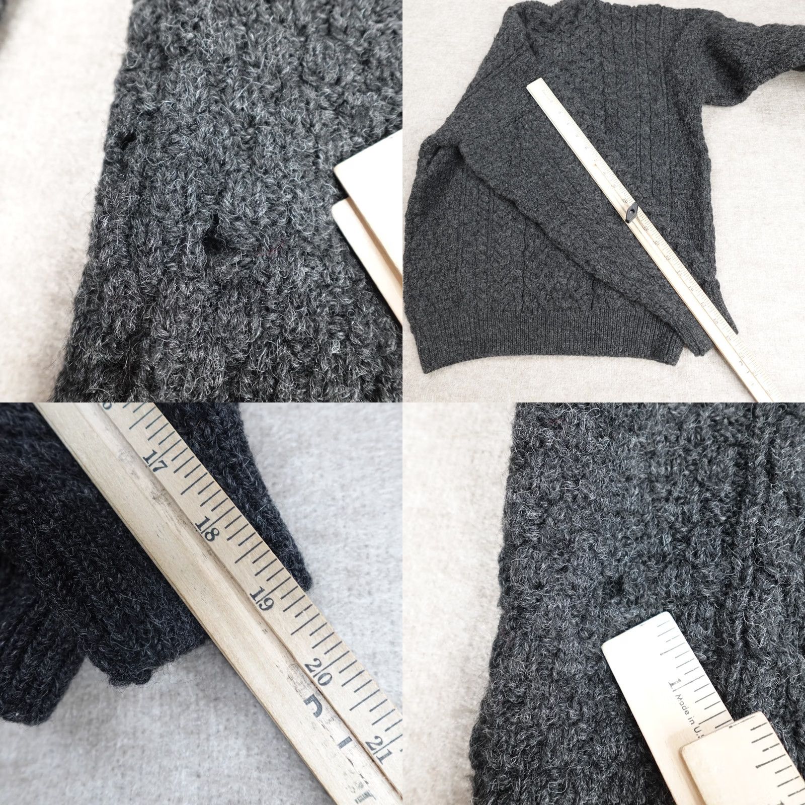 Vintage VINTAGE Carraig Donn Womens Sweater Medium Gray 100% Wool Ireland Size M / US 6-8 / IT 42-44 - 8 Thumbnail
