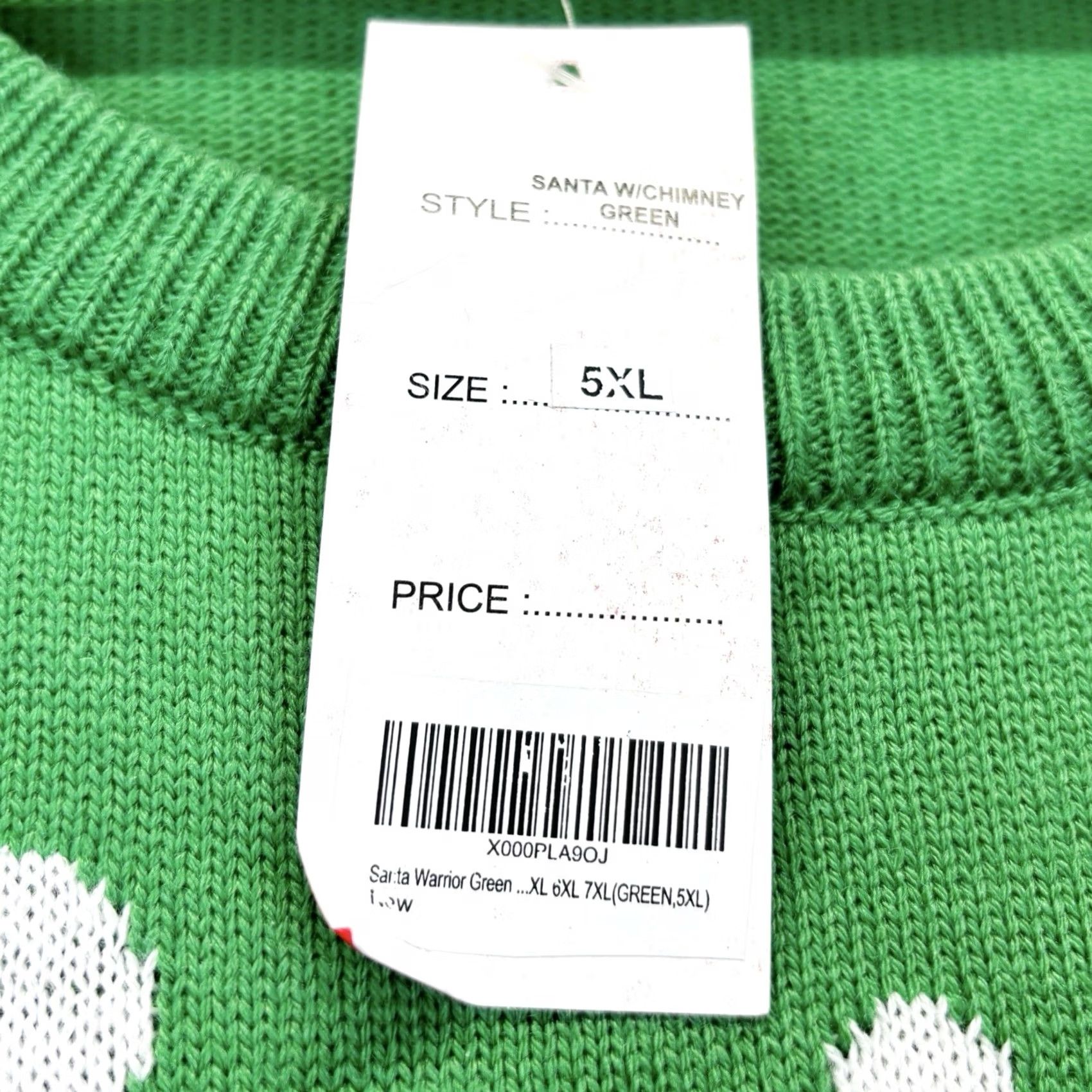 Vintage Santa Warrior Green Christmas Jumper Size 5XL Mens New With Defects Xmas Festive Style Pullover Size US XXL / EU 58 / 5 - 6 Thumbnail