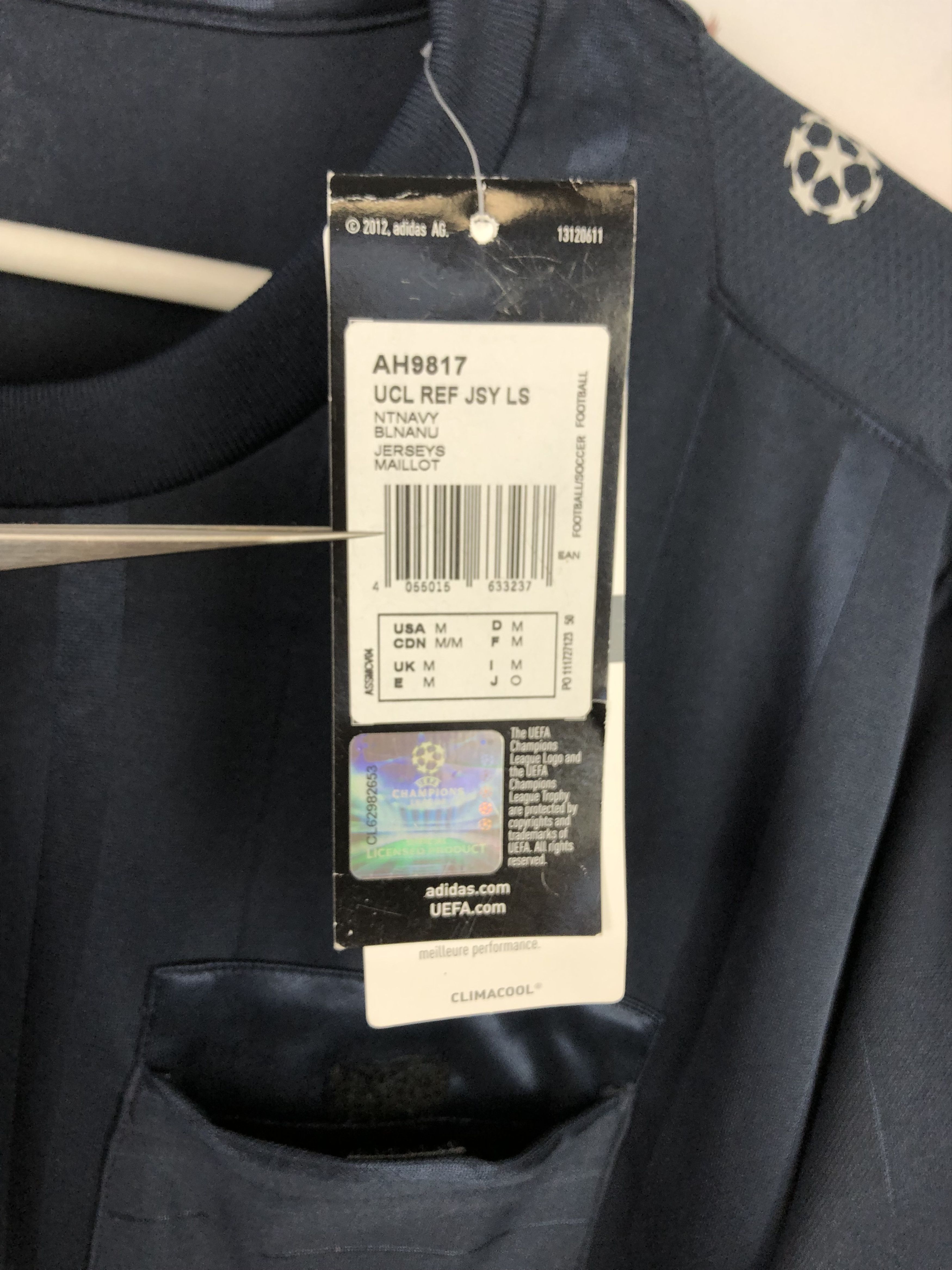Adidas Adidas Champions Leagues Referee Tee Football Shirt Soccer Size US M / EU 48-50 / 2 - 5 Thumbnail