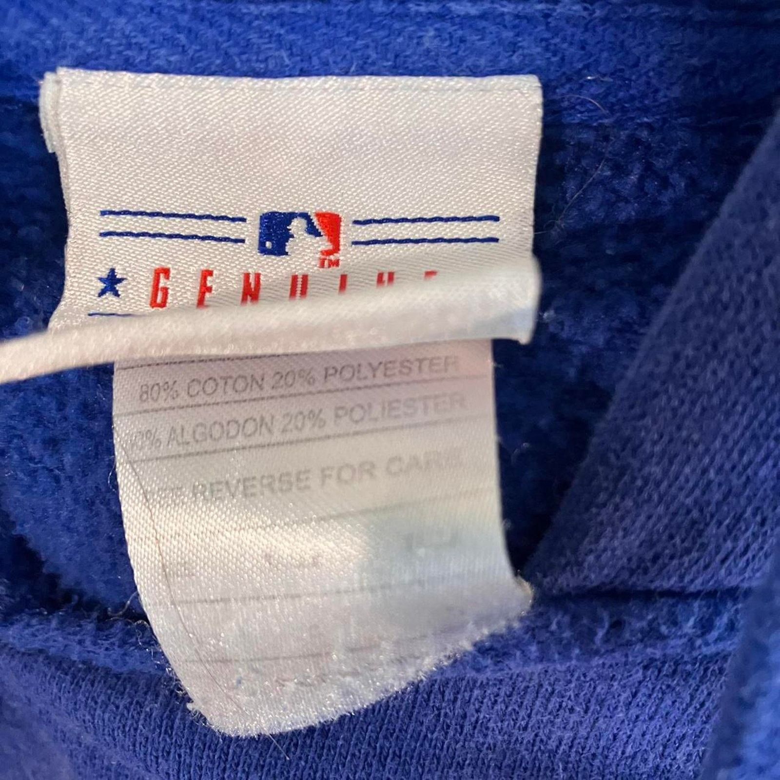 MLB Chicago Cubs MLB Baseball Blue Boxy Pullover Glitter Hoodie Size L / US 10 / IT 46 - 3 Thumbnail