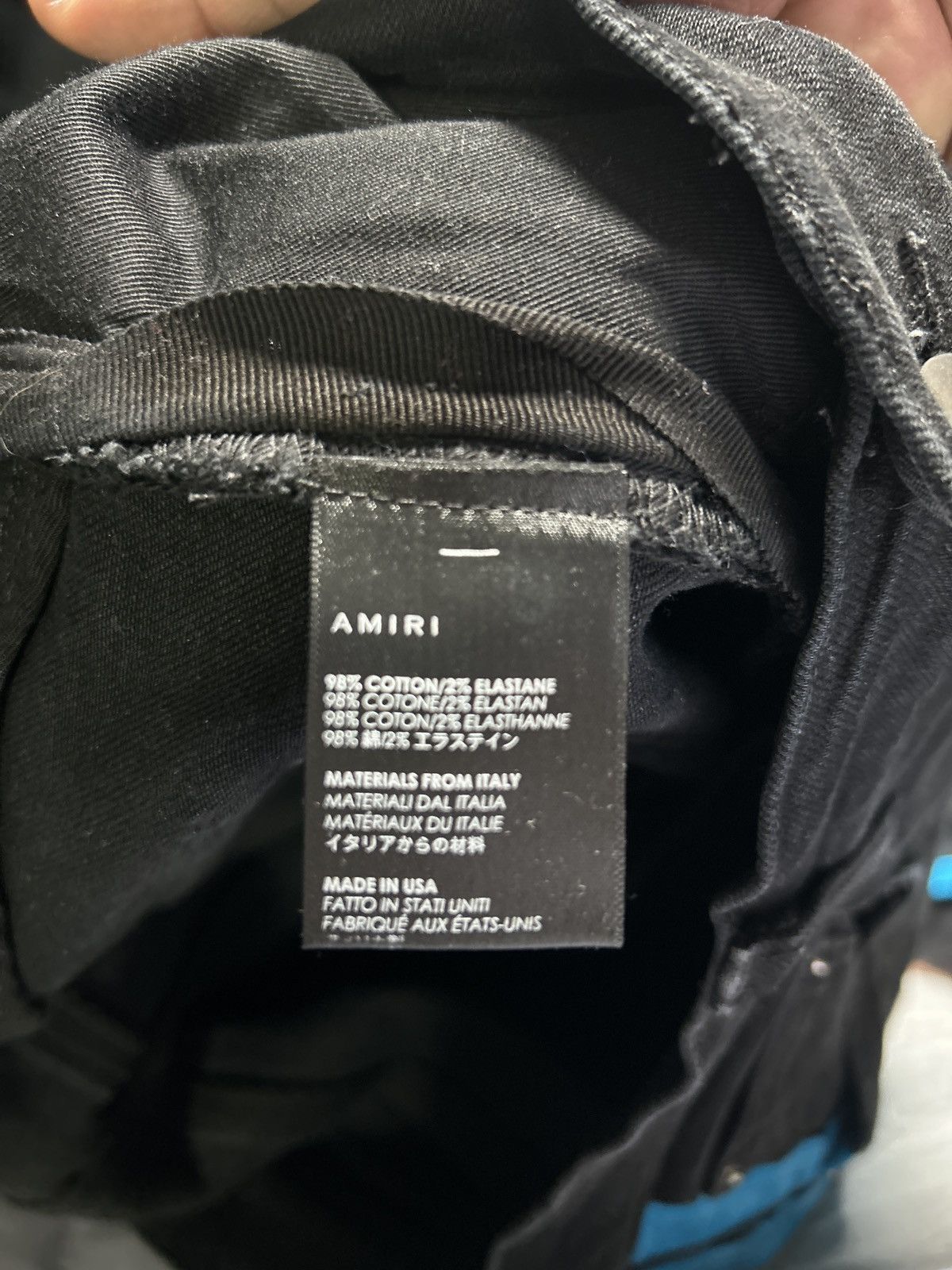 Amiri Black wit blue stripe amiri Sz 31 Size US 31 - 2 Thumbnail