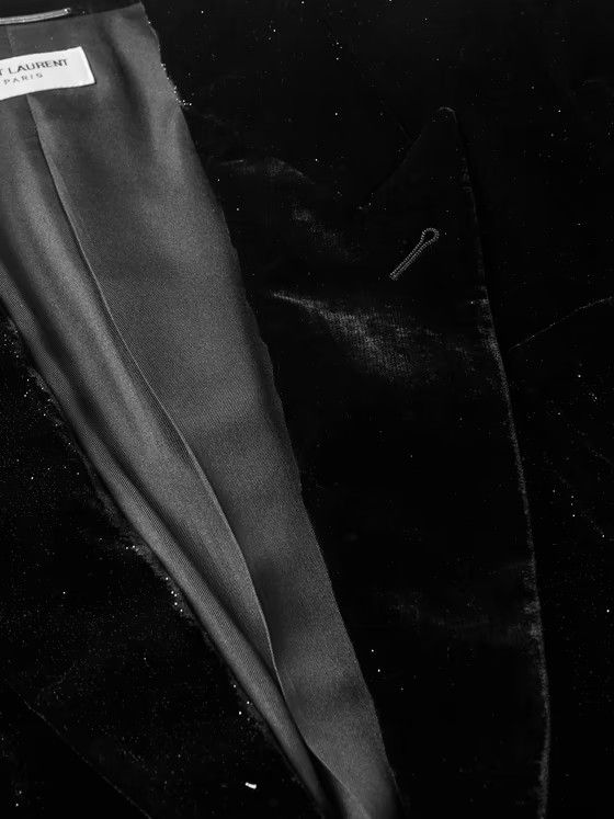 Saint Laurent Paris o1bcso1str1124 Velvet Blazer in Black Size US M / EU 48-50 / 2 - 5 Thumbnail