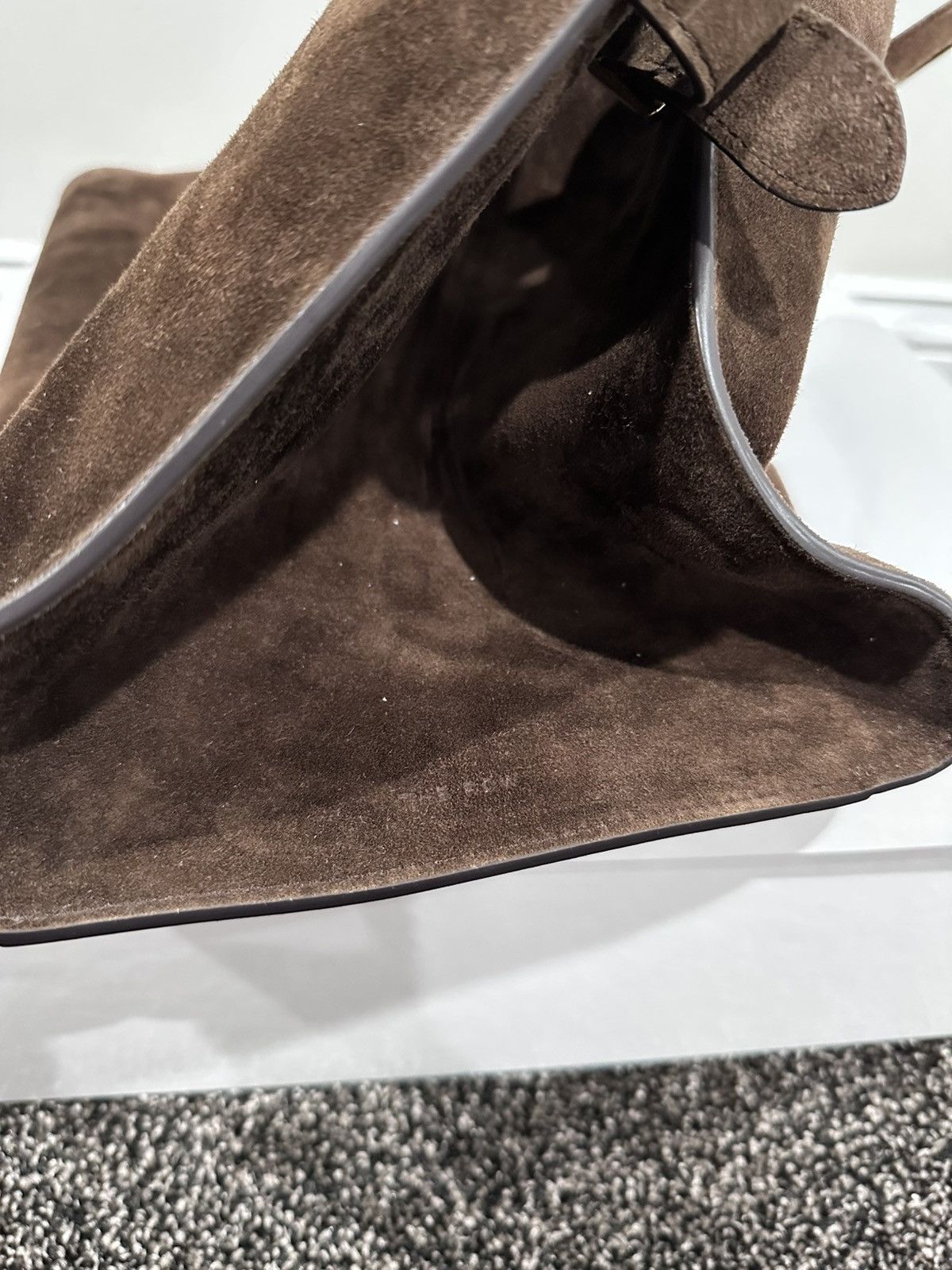 The Row The Row Soft Margaux 15 Brown Suede Leather Top Handle Bag Size ONE SIZE - 8 Thumbnail