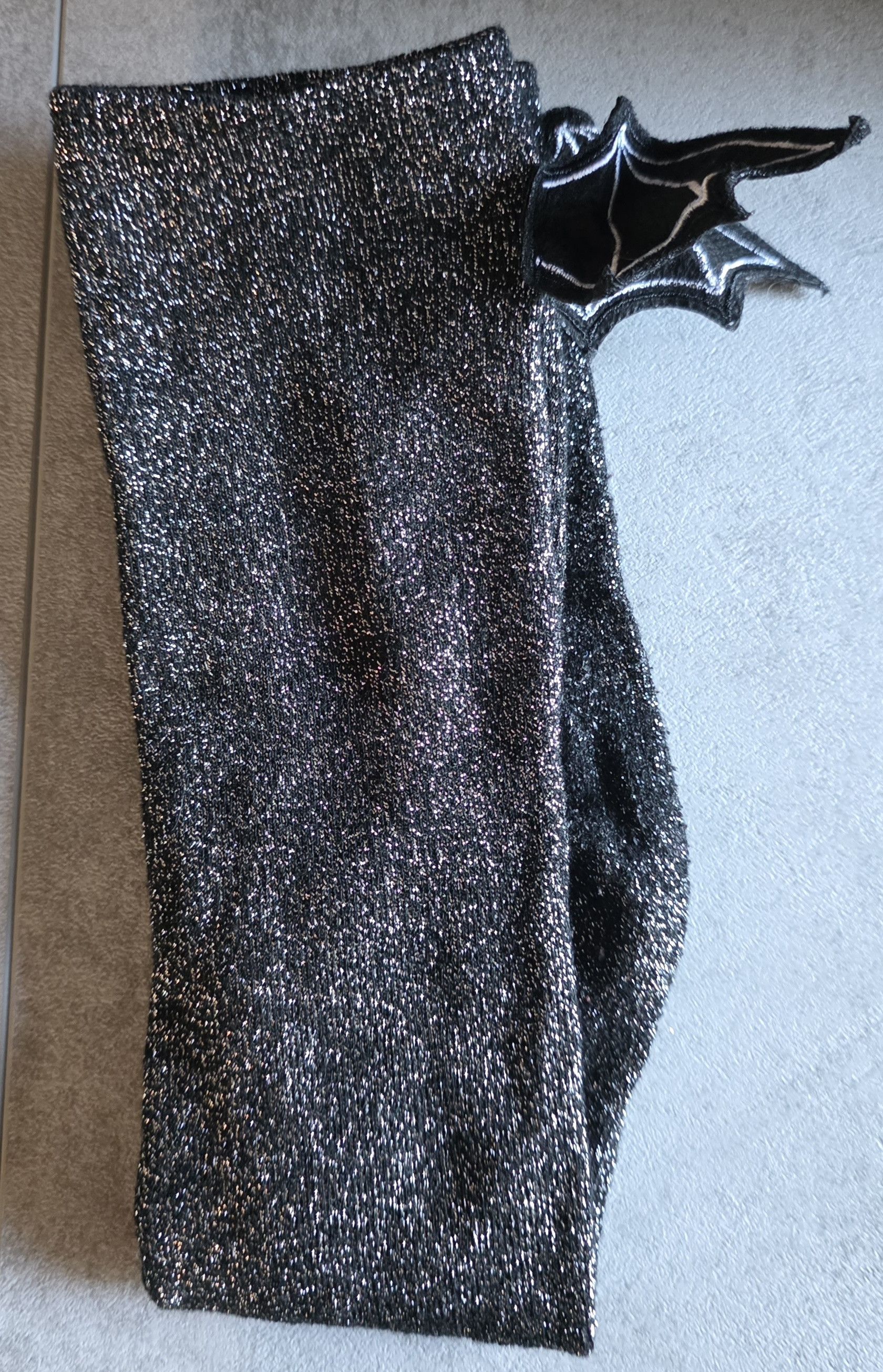 Other NWOT Black Glitter Bat Wing Devil Wing Socks Onesize Size ONE SIZE - 2 Thumbnail