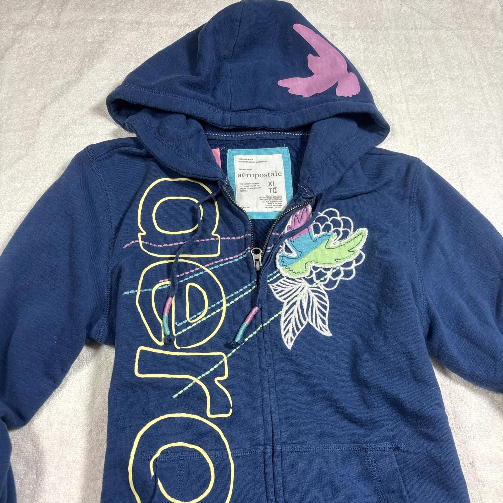 Aeropostale y2k blue aeropostale zip up hoodie Size XL / US 12-14 / IT 48-50 - 2 Thumbnail
