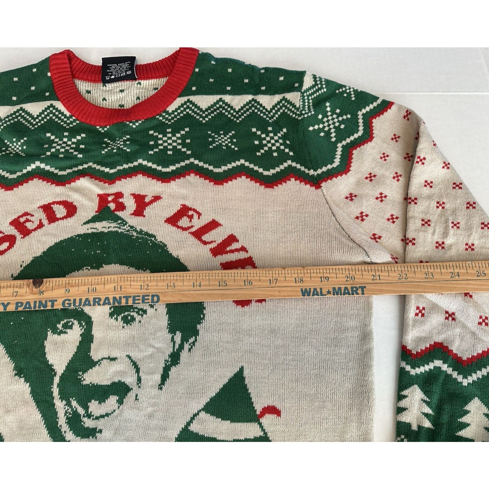 Other ELF Movie-Raised by Elves-Ugly Christmas Sweater Med Green Size US M / EU 48-50 / 2 - 5 Thumbnail