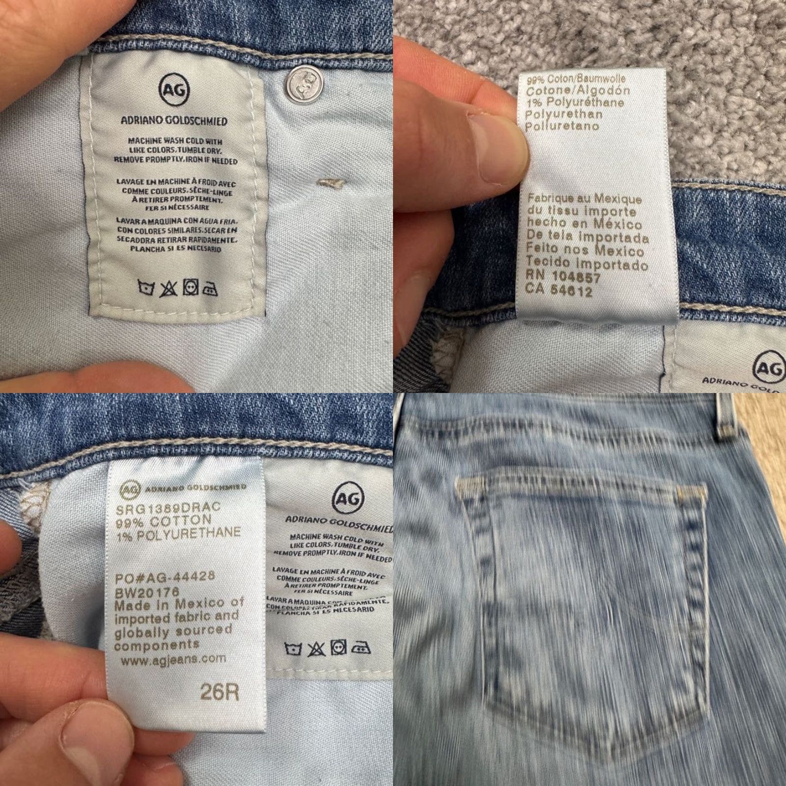 Denime VINTAGE not included; AG Adriano Goldschmied Legging Ankle Jeans Womens 26R Denim Skinny 5-Pocket Blue Medium Gilded City Streetwear Mens/Womens Size 26" / US 2 / IT 38 - 8 Thumbnail