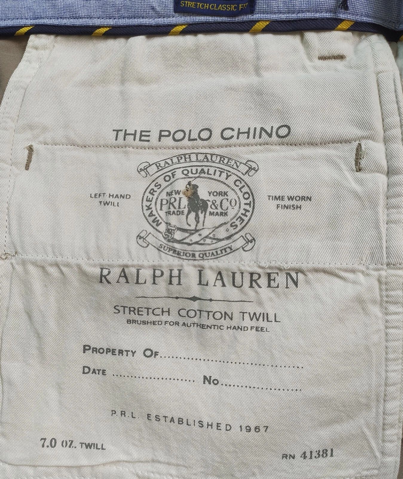 Polo Ralph Lauren Polo Ralph Lauren Stretch Straight Fit Chino Pant T 0162 Size US 31 - 7 Thumbnail