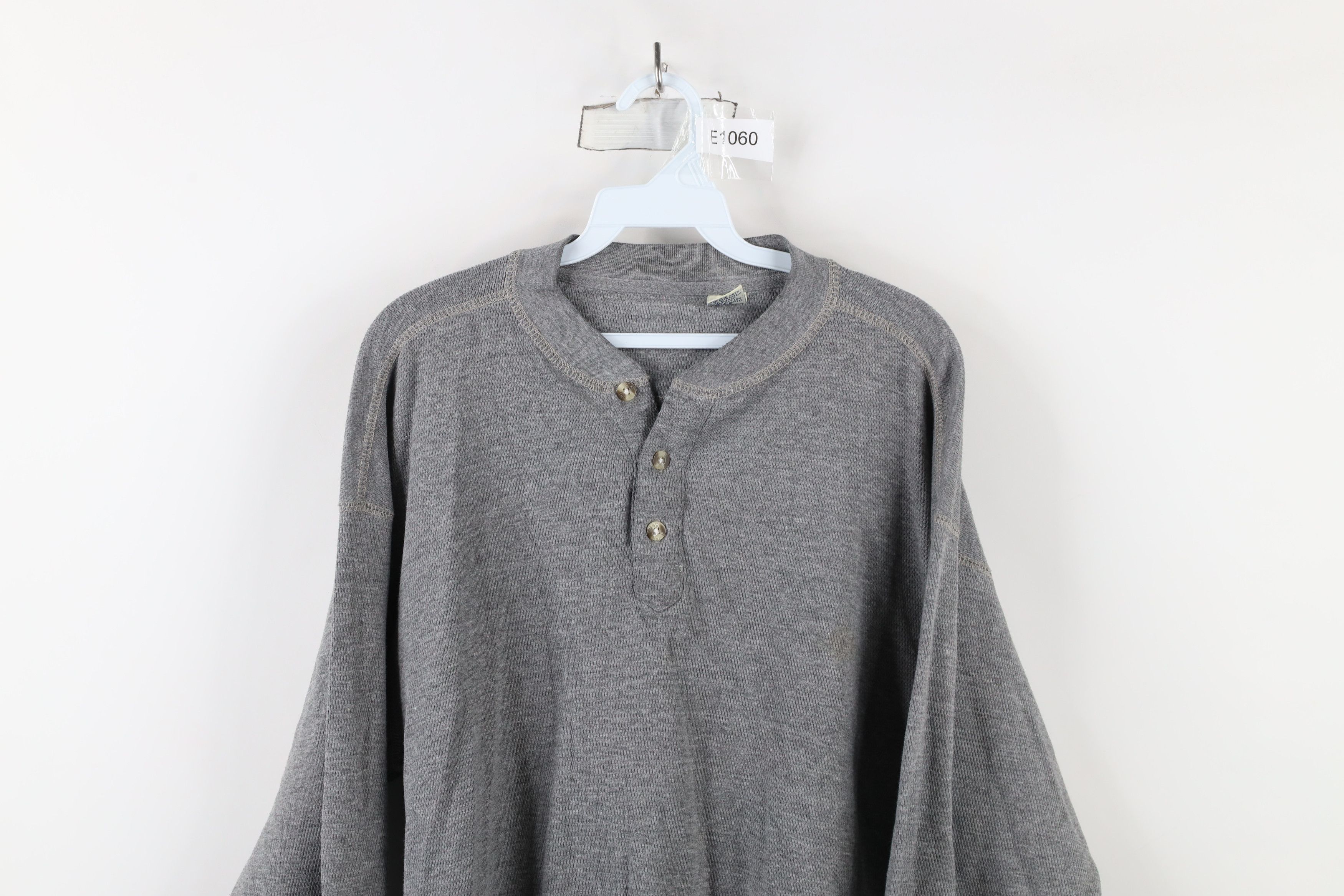 Vintage Vintage 90s Streetwear Knit Long Sleeve Henley T-Shirt Size US XL / EU 56 / 4 - 2 Thumbnail
