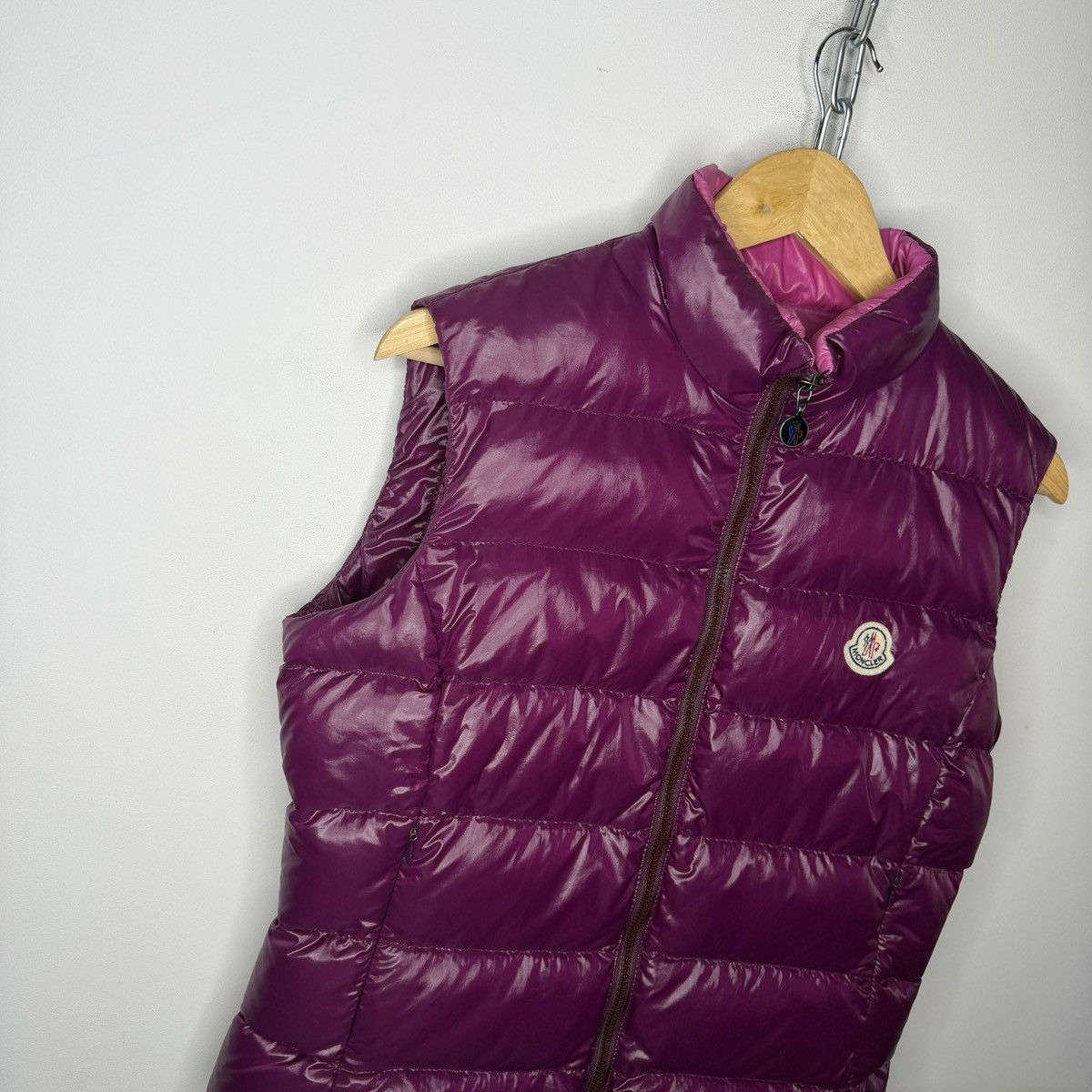 Moncler Moncler Pink Purple Liane Down Quilted Gilet Vest Size M / US 6-8 / IT 42-44 - 3 Thumbnail