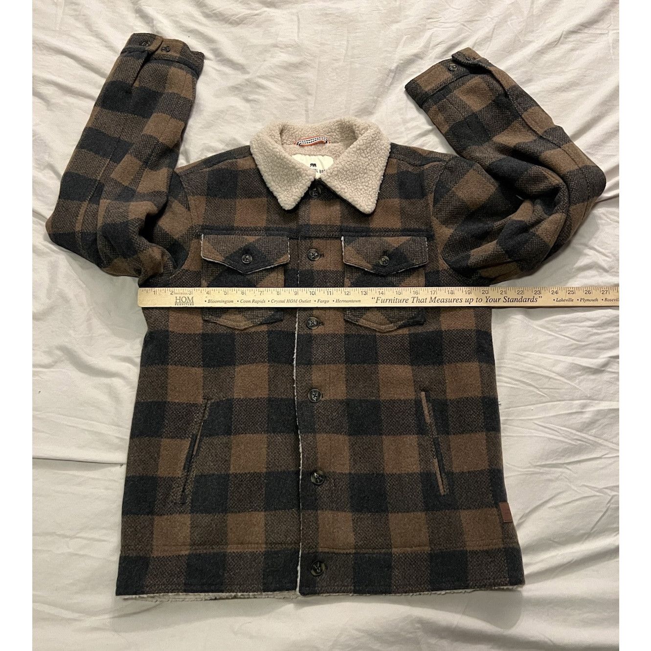 Other The Normal Brand Sherpa Jacket Size Small In Brown & Gray Ch Size US S / EU 44-46 / 1 - 3 Thumbnail