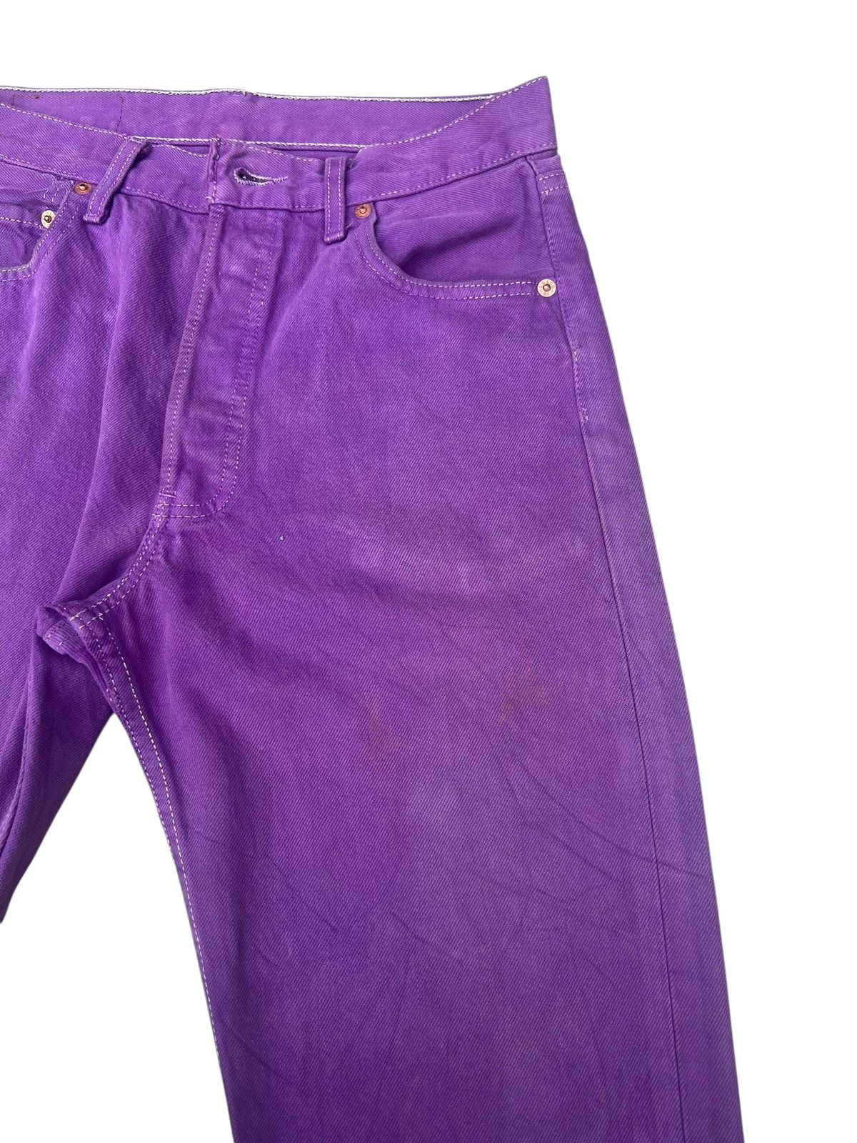 Levi's Vintage 90s Levi’s 501 Fade Dirty Mud Denim Purple Jeans Size US 29 - 9 Thumbnail