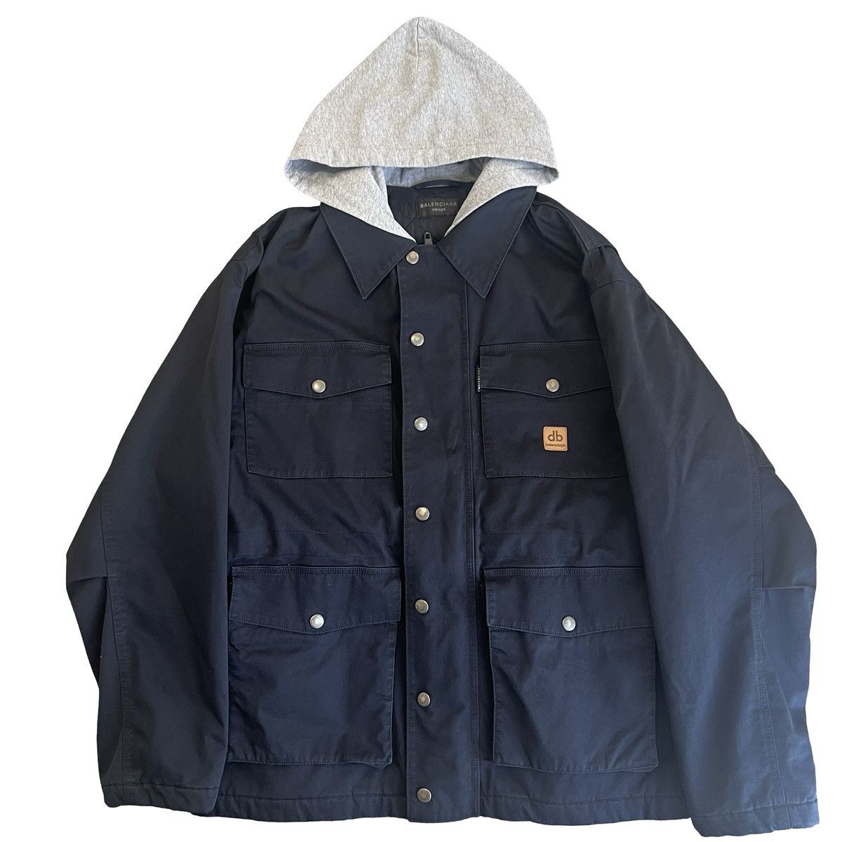 Balenciaga BALENCIAGA 2023AW DOUBLE B Work Parka Blouson Size US L / EU 52-54 / 3 - 1 Thumbnail