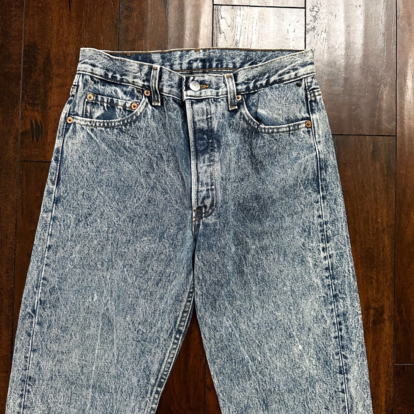 Levi's VTG Levi's 501 Jeans Button Fly 30x36 USA Tag 90s Straight Blue Denim Mens Jeans Size US 30 / EU 46 - 2 Thumbnail