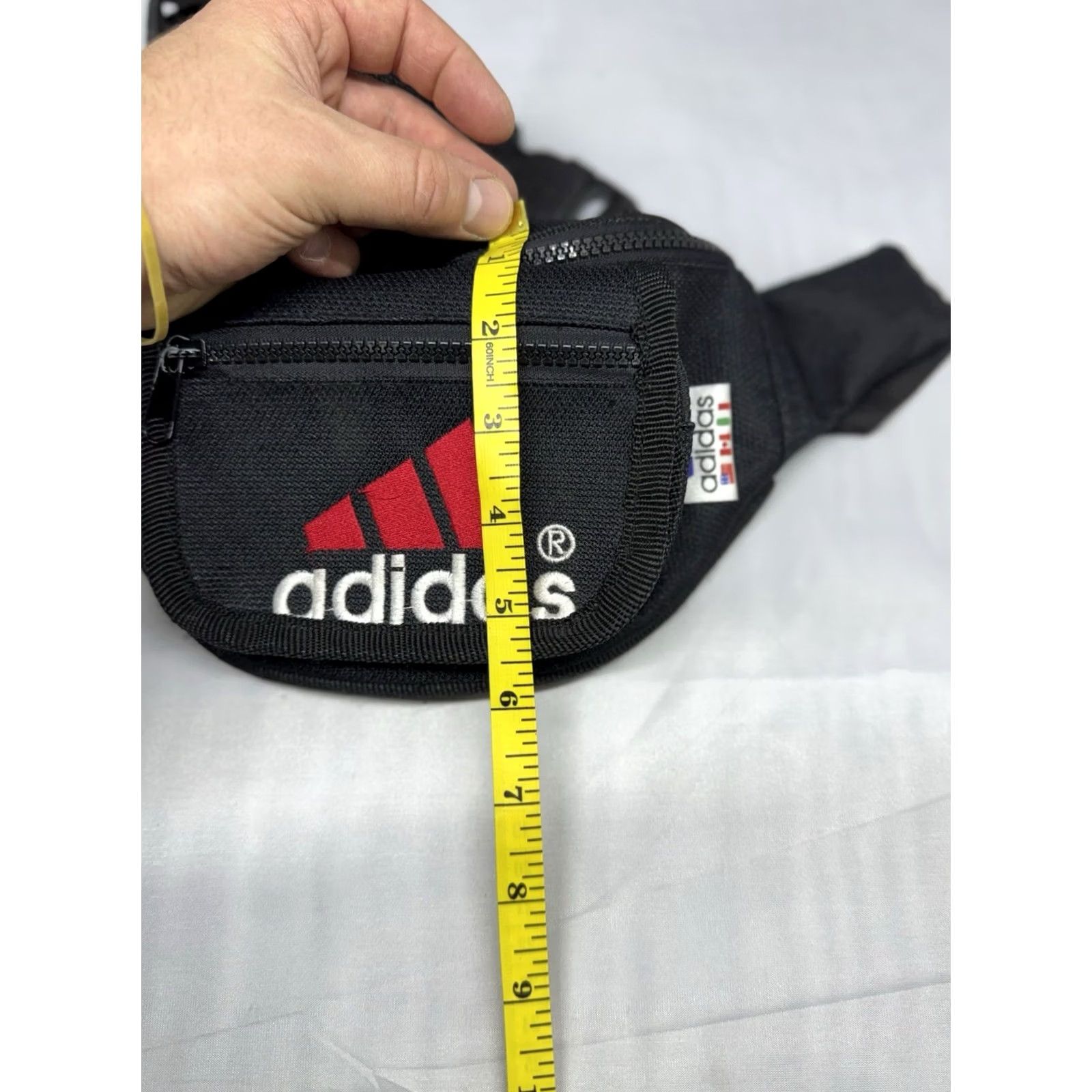 Adidas VINTAGE Adidas Waist Bag Fanny Pack Nylon Black Adult OS Unisex Size ONE SIZE - 7 Thumbnail