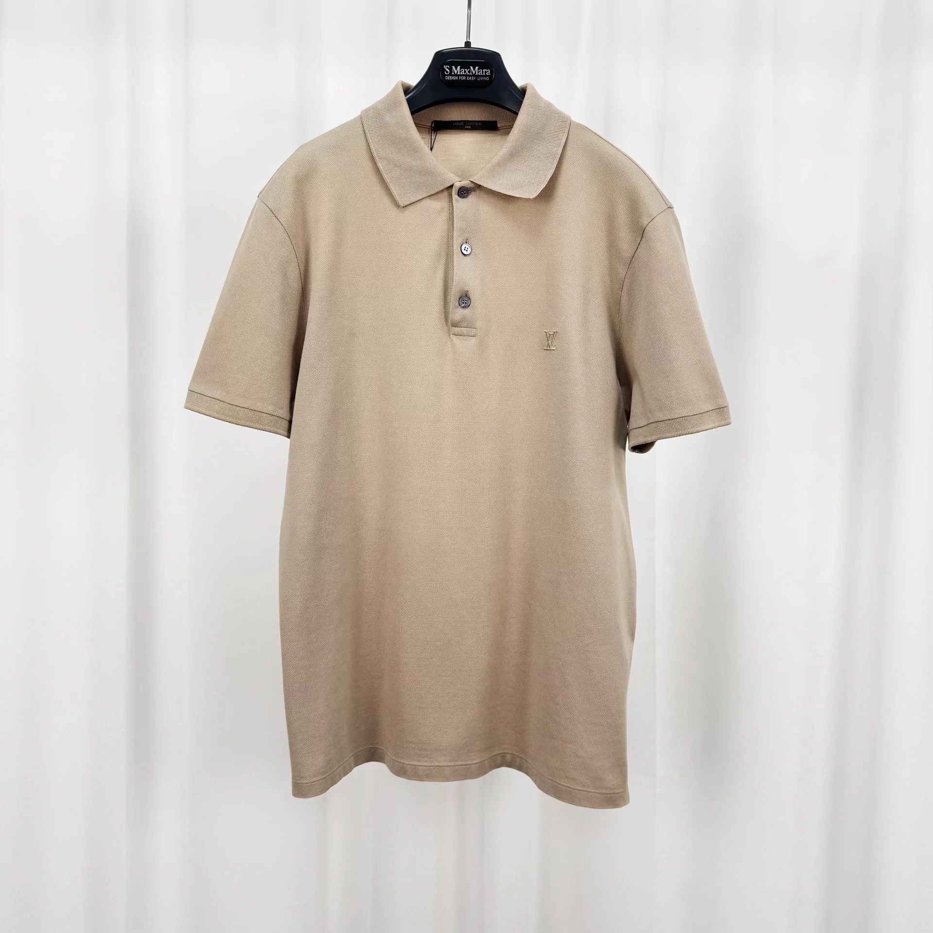Louis Vuitton LV Oatmeal Embroidered SS Tee M 98New Size US M / EU 48-50 / 2 - 1 Thumbnail