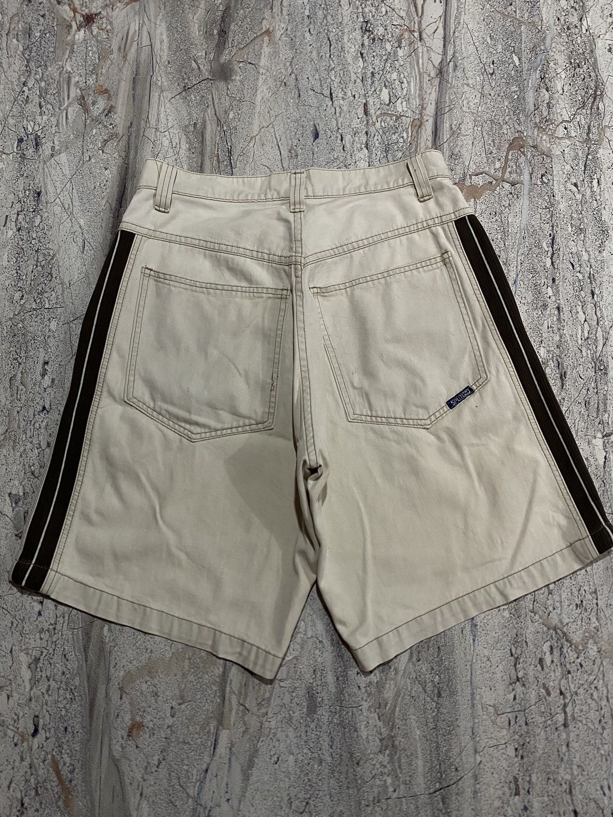 Split VINTAGE SPLIT SKATEBOARDS SHORT JORTS STRIPPED PANTS Size US 32 / EU 48 - 1 Thumbnail