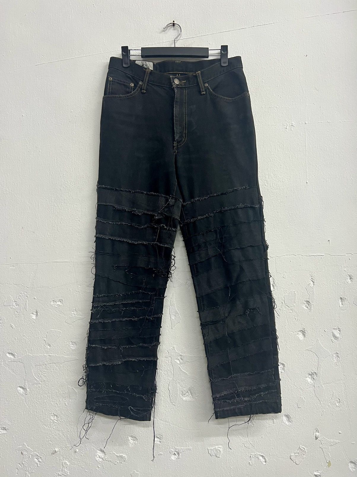 Beauty Beast × Edwin × If Six Was Nine VINTAGE EDWIN SUPERBLACK RECONSTRUCTED HAGI Size US 30 / EU 46 - 4 Thumbnail