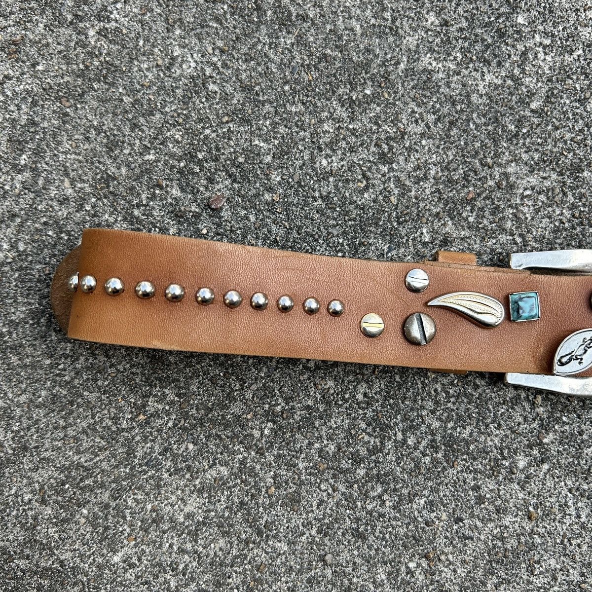 Vintage Vintage studded leather belt (Kapital Style) Size ONE SIZE - 7 Thumbnail