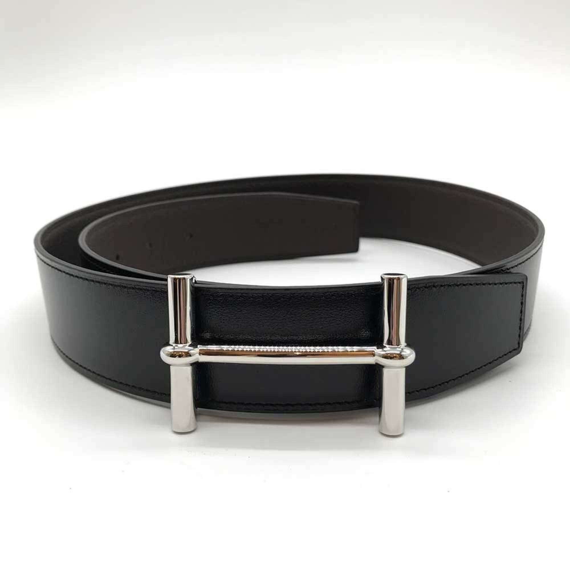 image of Hermes H D'ancre Belt Box Calf Togo Buckle Black, Women's