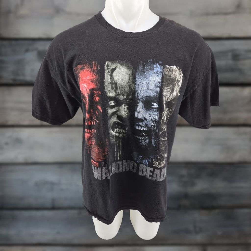 Vintage VINTAGE DISTRESSED Y2k The Walking Dead Zombies Graphic T Shirt Black Mens XL Size US XL / EU 56 / 4 - 1 Thumbnail