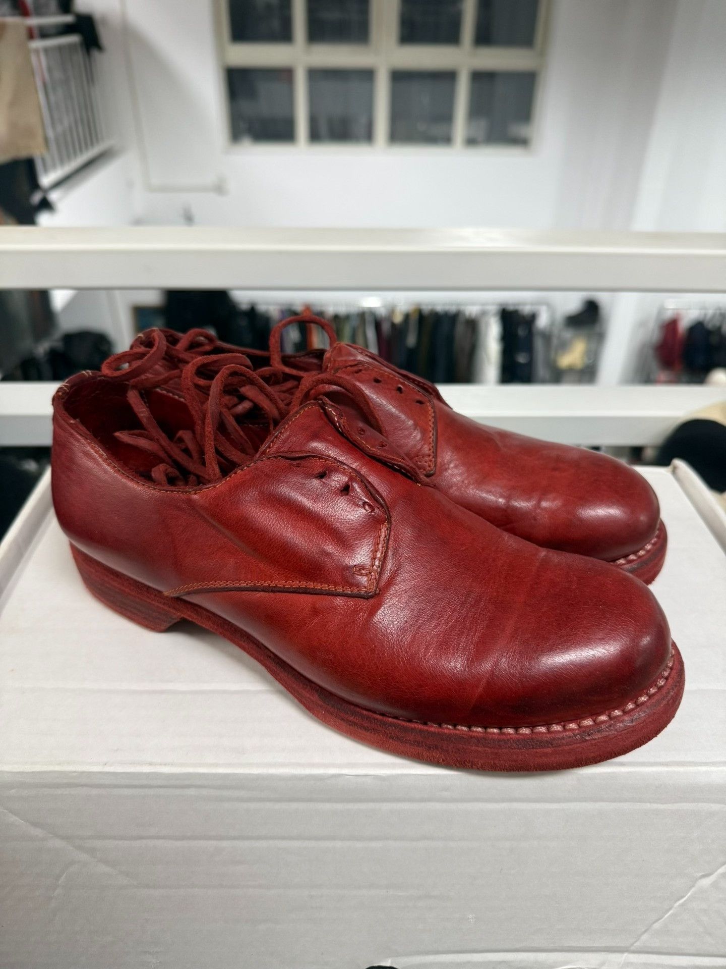 Guidi Guidi 992 Derby Reverse Cordovan Leather | Grailed