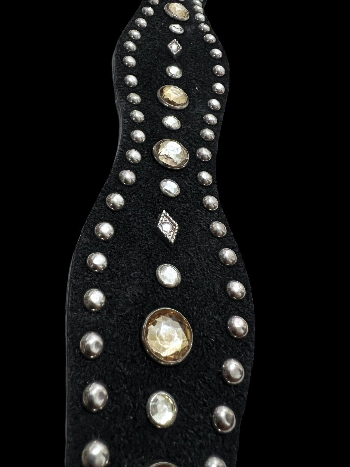 If Six Was Nine Vintage suede studed crystal belt Size ONE SIZE - 6 Thumbnail