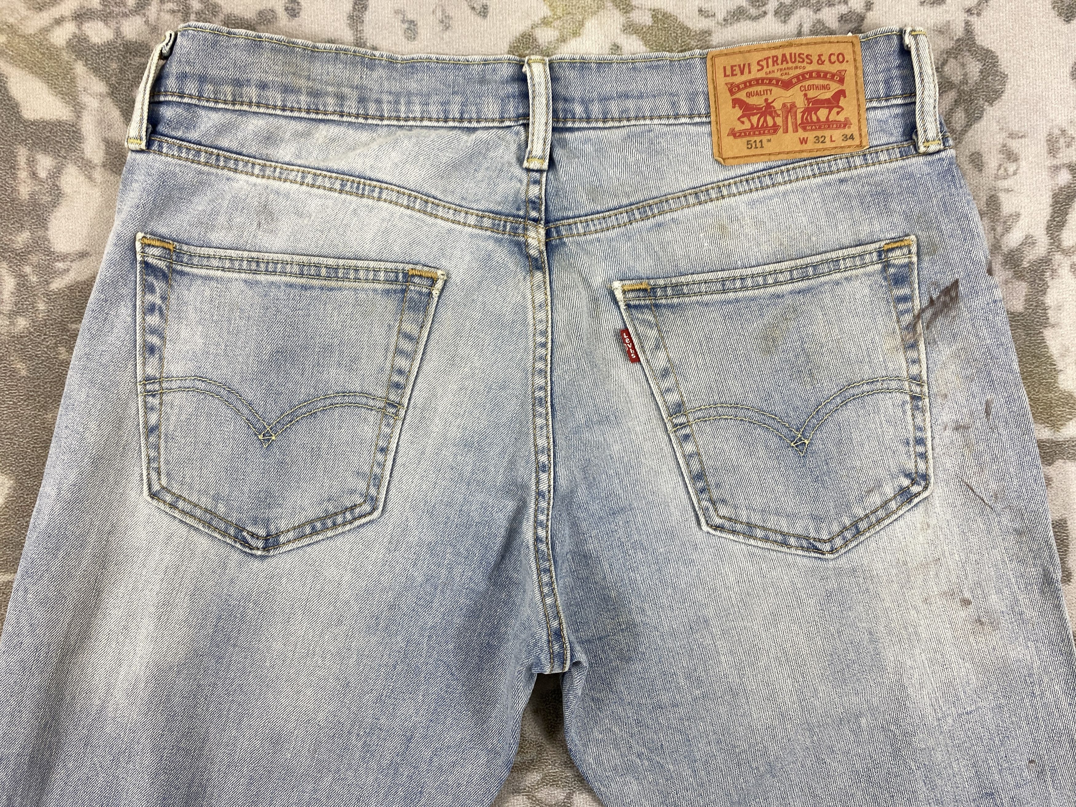 Levi's Light Blue Wash Levi's 511 Jeans 34x33.5 Denim -SJ121 Size US 34 / EU 50 - 4 Thumbnail