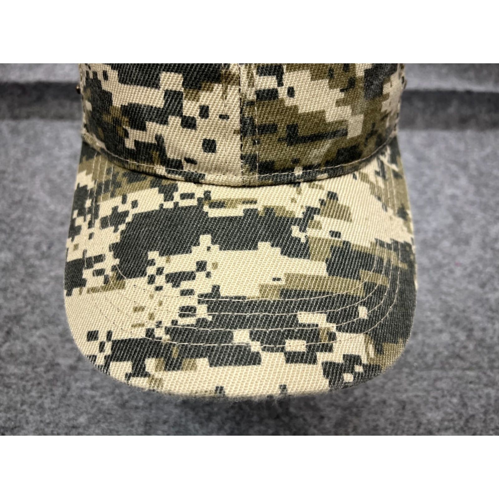 Vintage Camouflage Baseball Cap Adjustable Adult One Size Green Acrylic Outdoor Sports Mens Size ONE SIZE - 3 Thumbnail