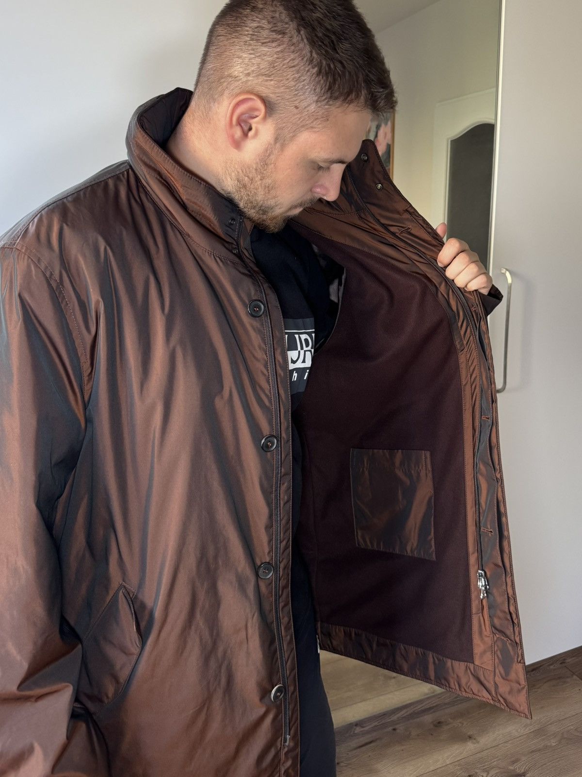 Hugo Boss Hugo Boss OBalt Brown Hooded Nylon Parka Coat Rare Luxury Size US XL / EU 56 / 4 - 3 Thumbnail