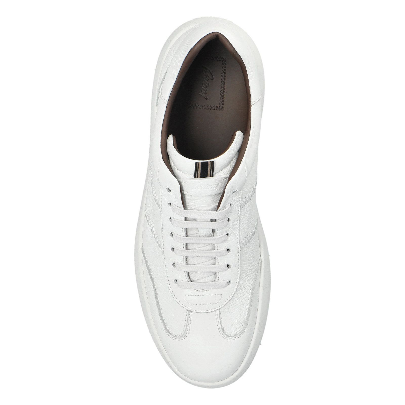 BRIONI White Leather Sneakers New & Authentic (Men's size:9.