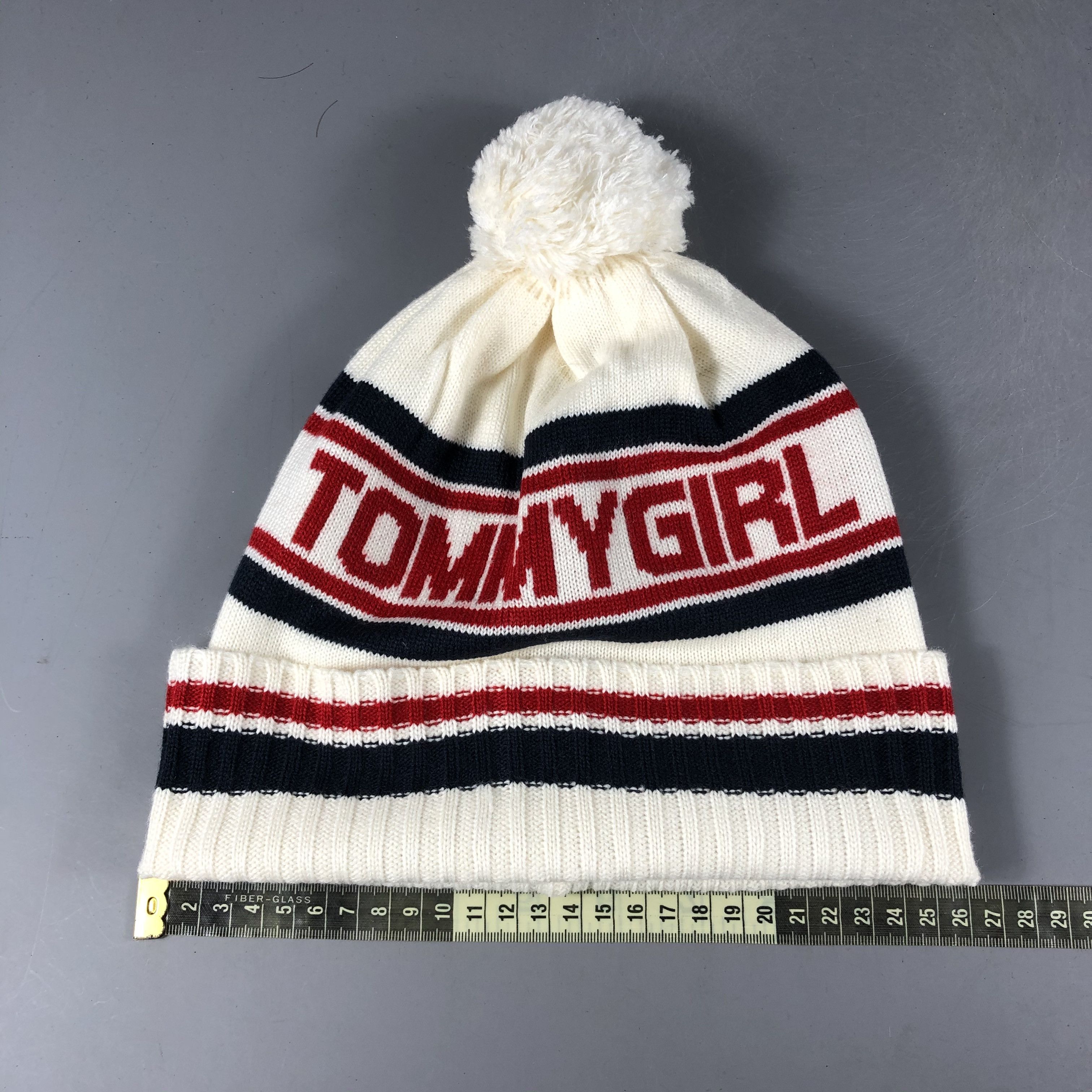 Vintage Womens Tommy Girl PomPom Beanie Snow Hat Snow Cap -D1184 Size ONE SIZE - 4 Thumbnail