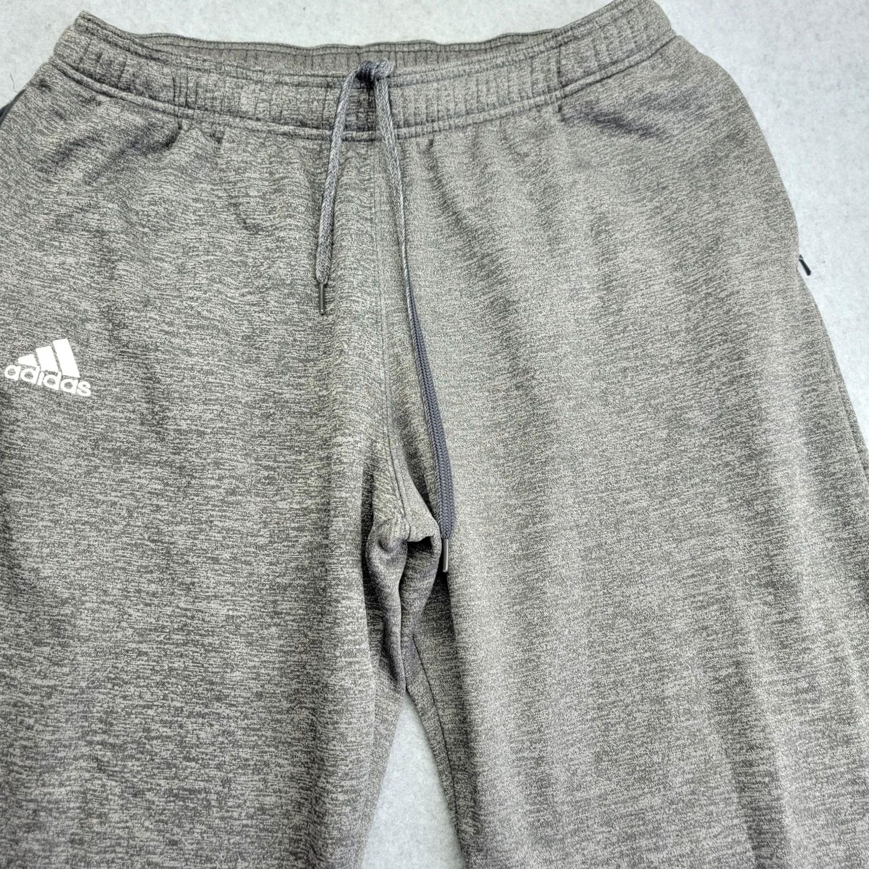 Adidas Adidas Pants Mens Large Gray Climawarm Fleece Lined Zip Pocket Athletic AH6273 Size US 33 - 3 Thumbnail