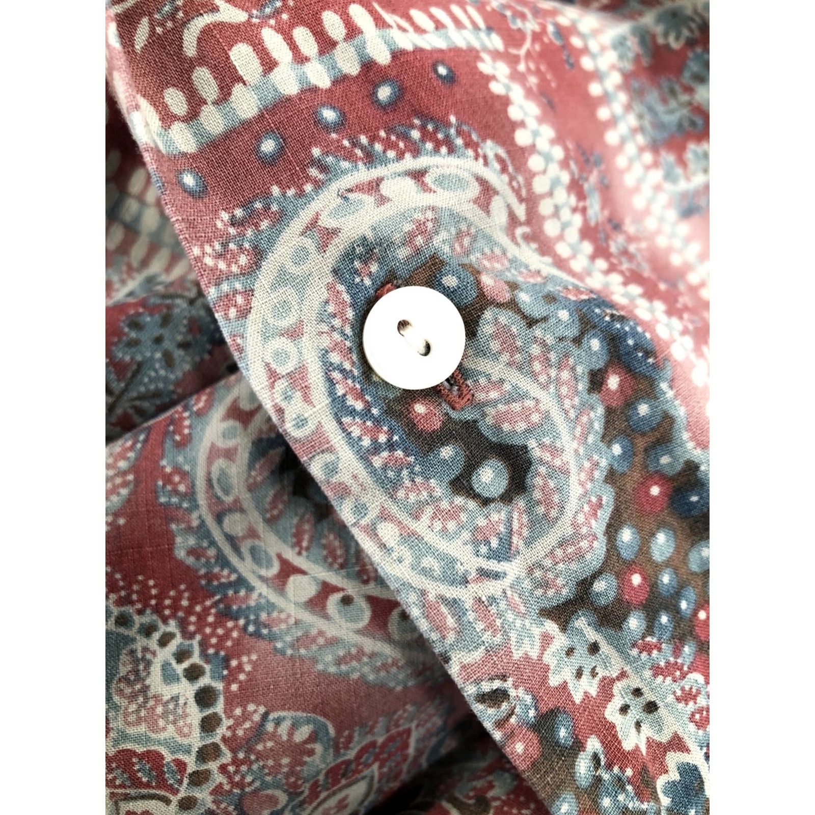 Ralph Lauren RALPH LAUREN - Custom Fit Paisley Mens L Shirt Size US L / EU 52-54 / 3 - 6 Thumbnail