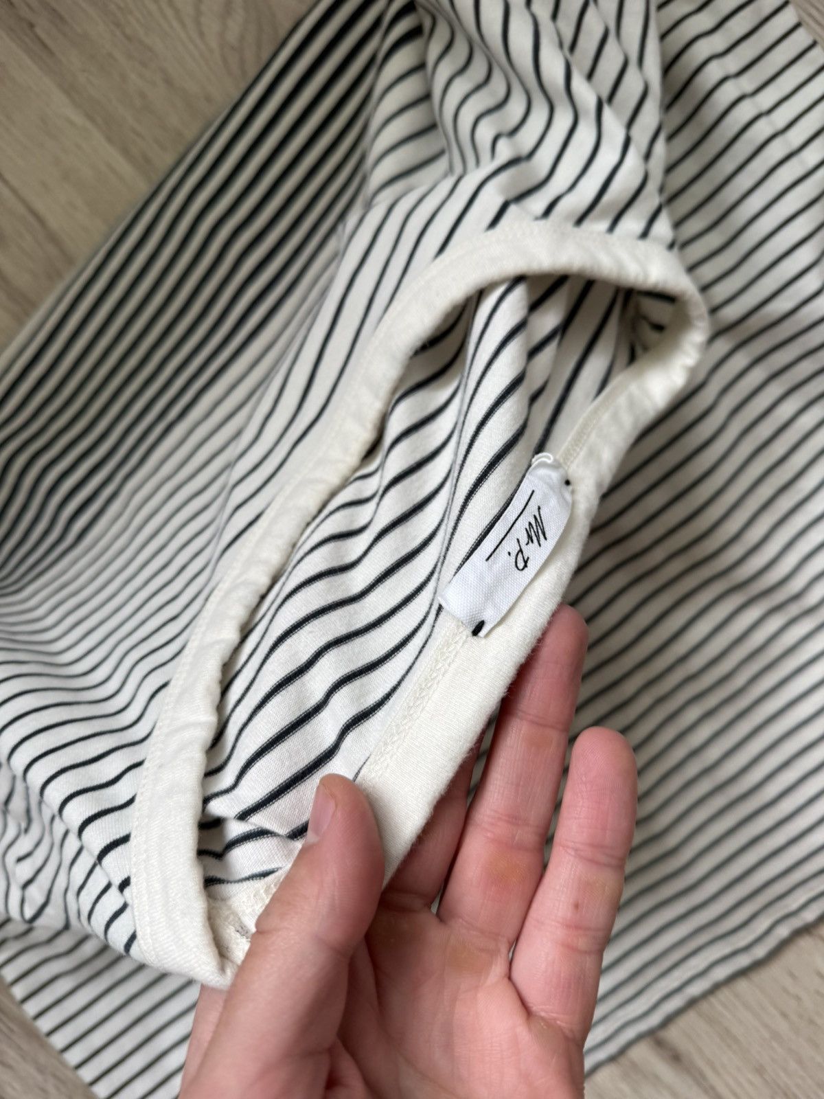 Mr P. Mr P Striped Long Sleeve T-Shirt XL White Blue MR PORTER Size US XL / EU 56 / 4 - 23 Thumbnail