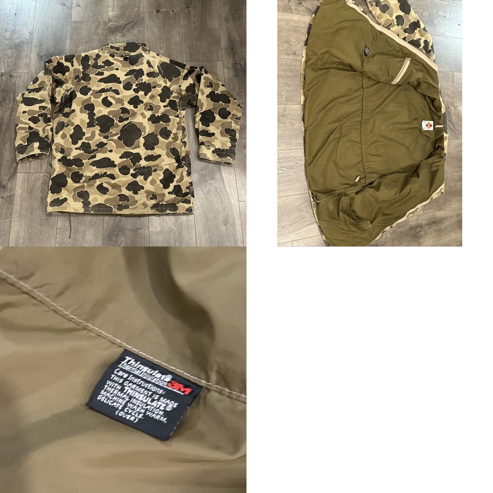 Vintage VINTAGE Columbia Duck Camo Goretex Hunting Jacket Large Camo Water Resistant Bomber Mens Size US L / EU 52-54 / 3 - 8 Thumbnail