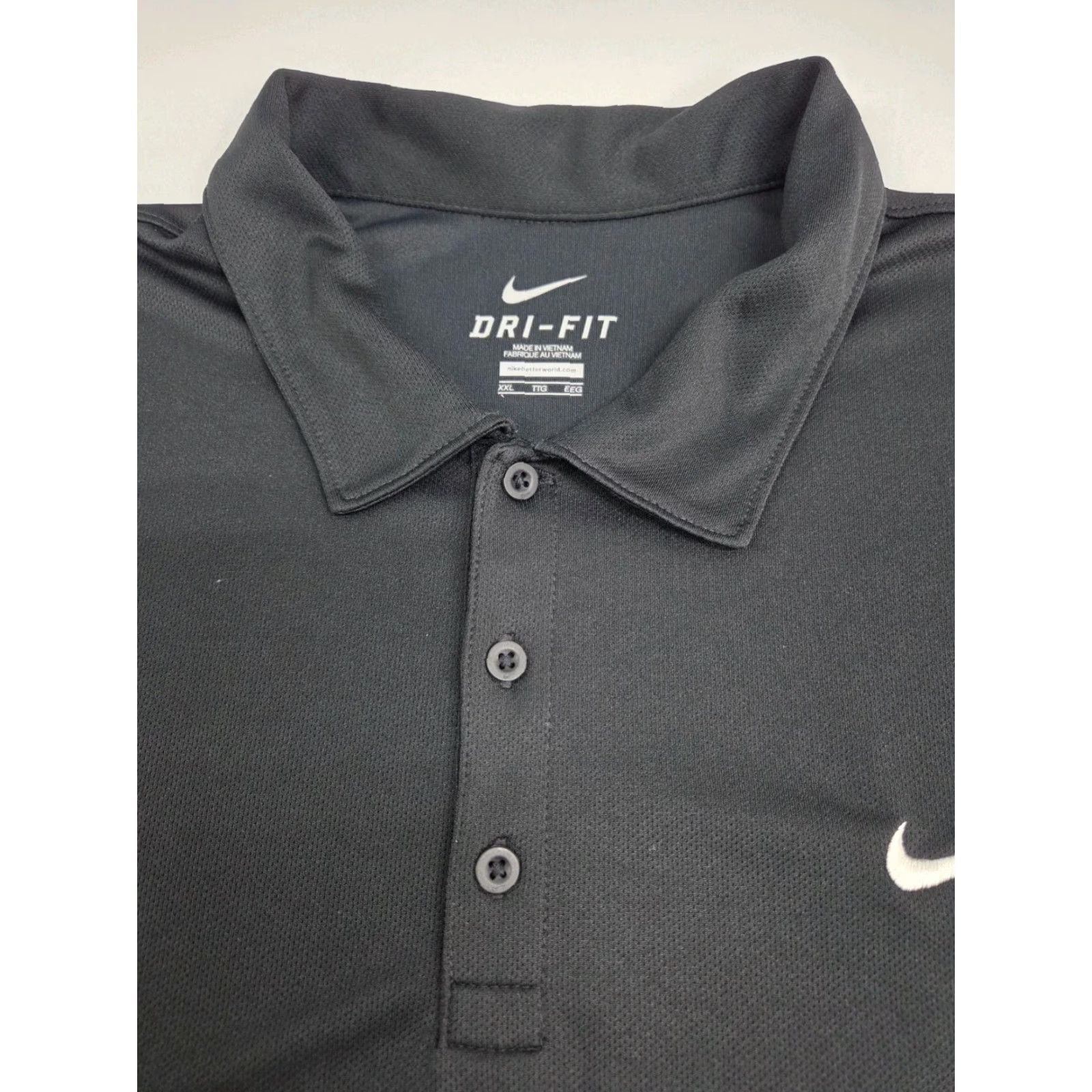Nike Nike Dri-FIT Mens Short Sleeve Black Polo Shirt Embroidered Size 2XL Polo Casual Activewear Golf Tennis Walking 2XL Mens Nike Dri-FIT Size US XXL / EU 58 / 5 - 2 Thumbnail