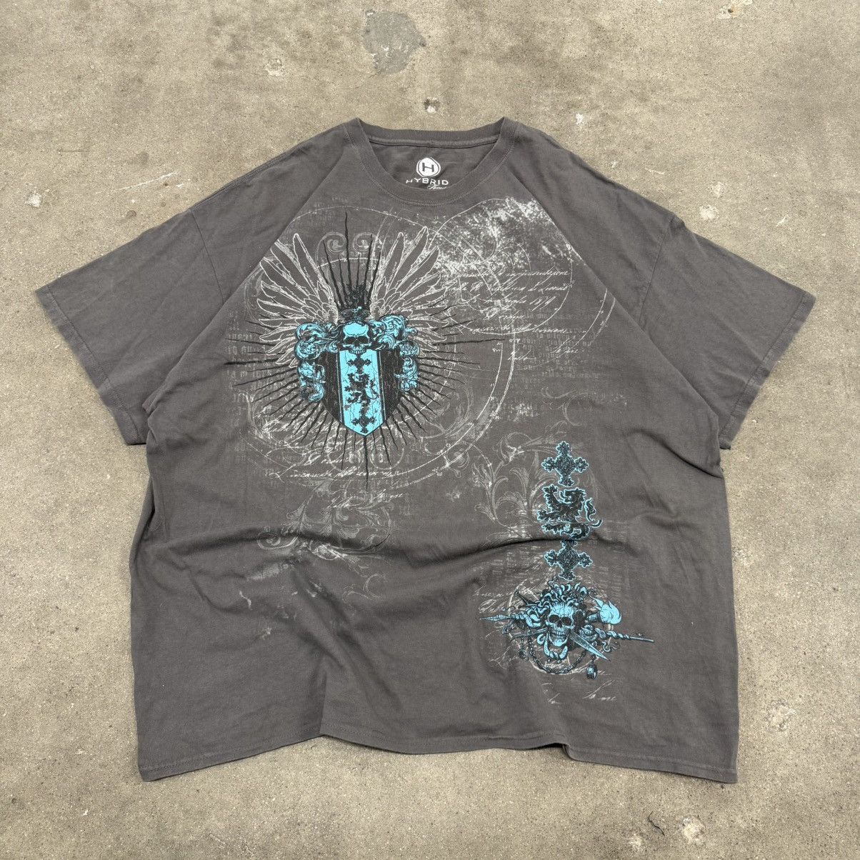 Affliction Y2K ARCHIVE STYLE CROSS GRUNGE SKULL JAPAN T SHIRT Size US XXL / EU 58 / 5 - 4 Thumbnail